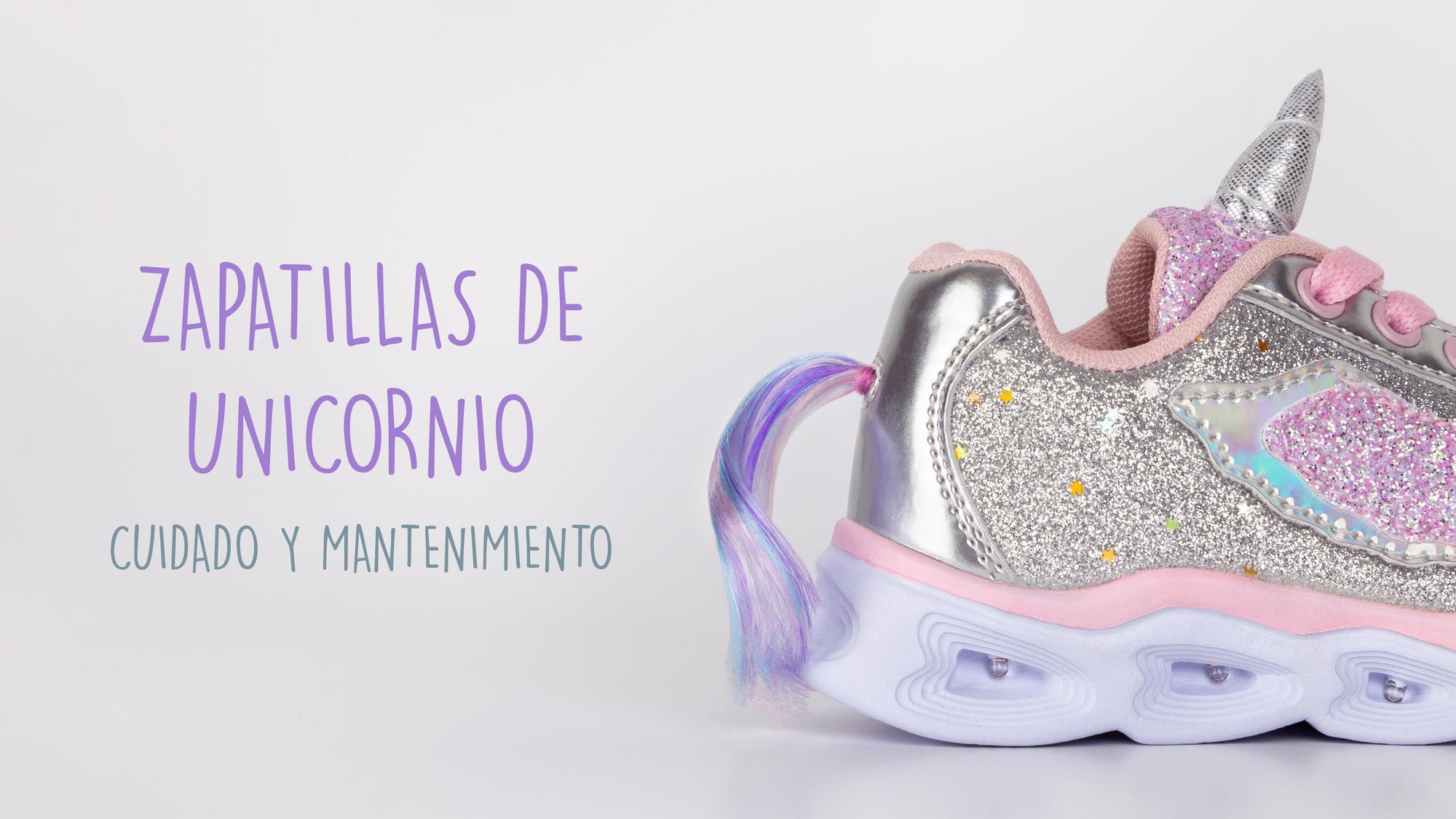 cuidado y limpieza zapatillas de unicornio
