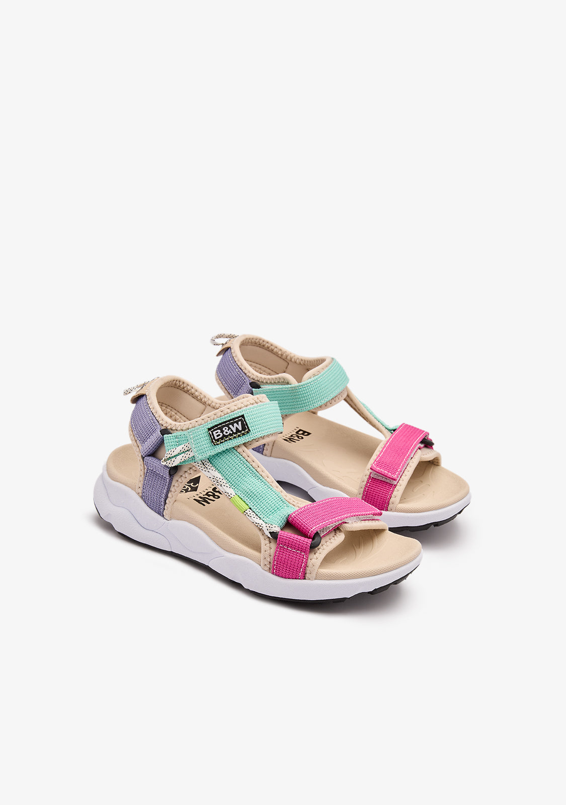 Multi Vibrant Strip Sandals