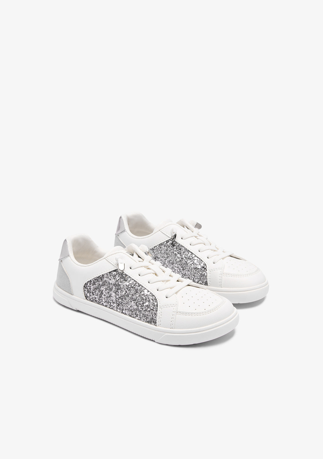 Silver Glitter Barefoot Goflex Sneakers