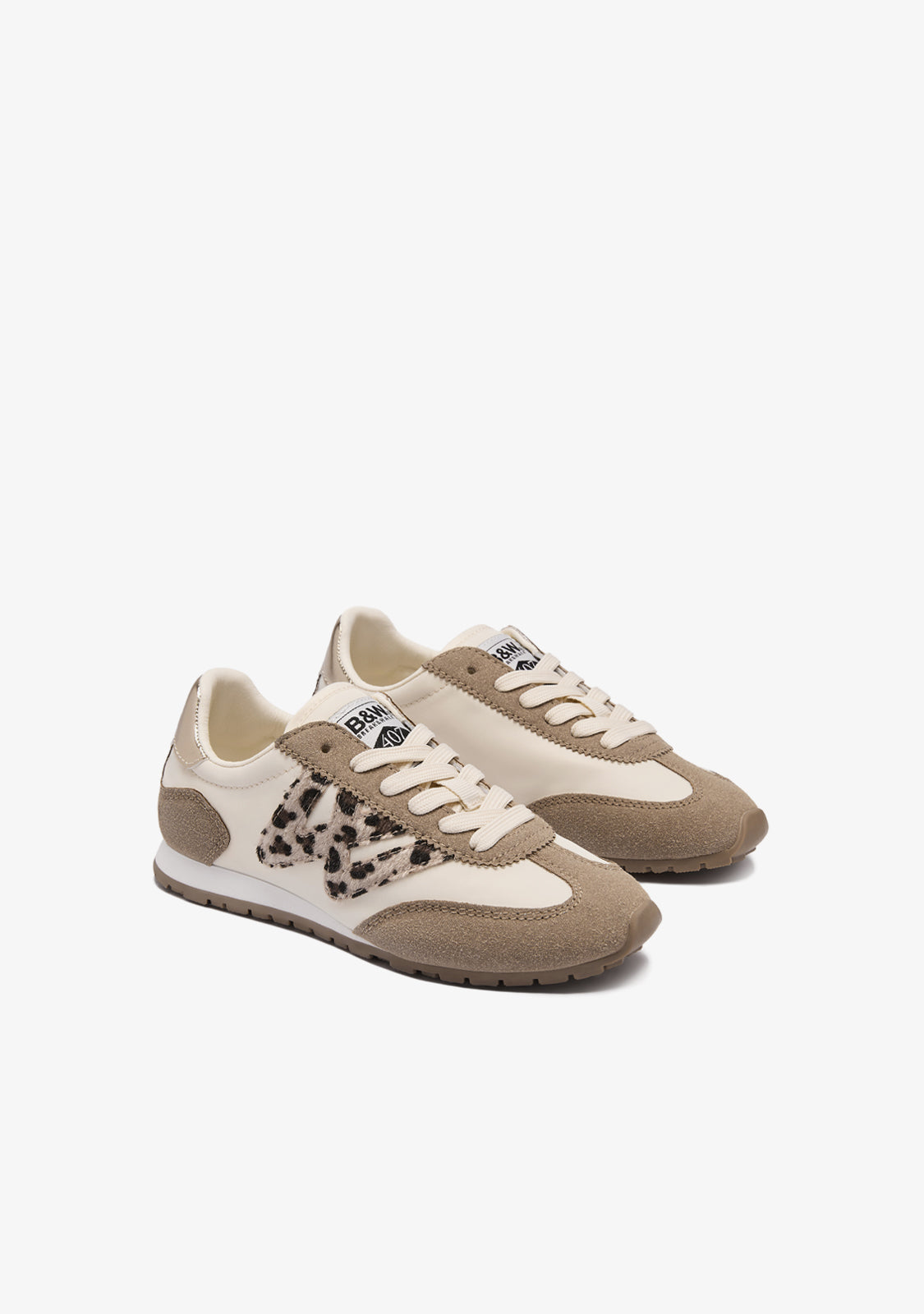 Beige Leopard Sneakers