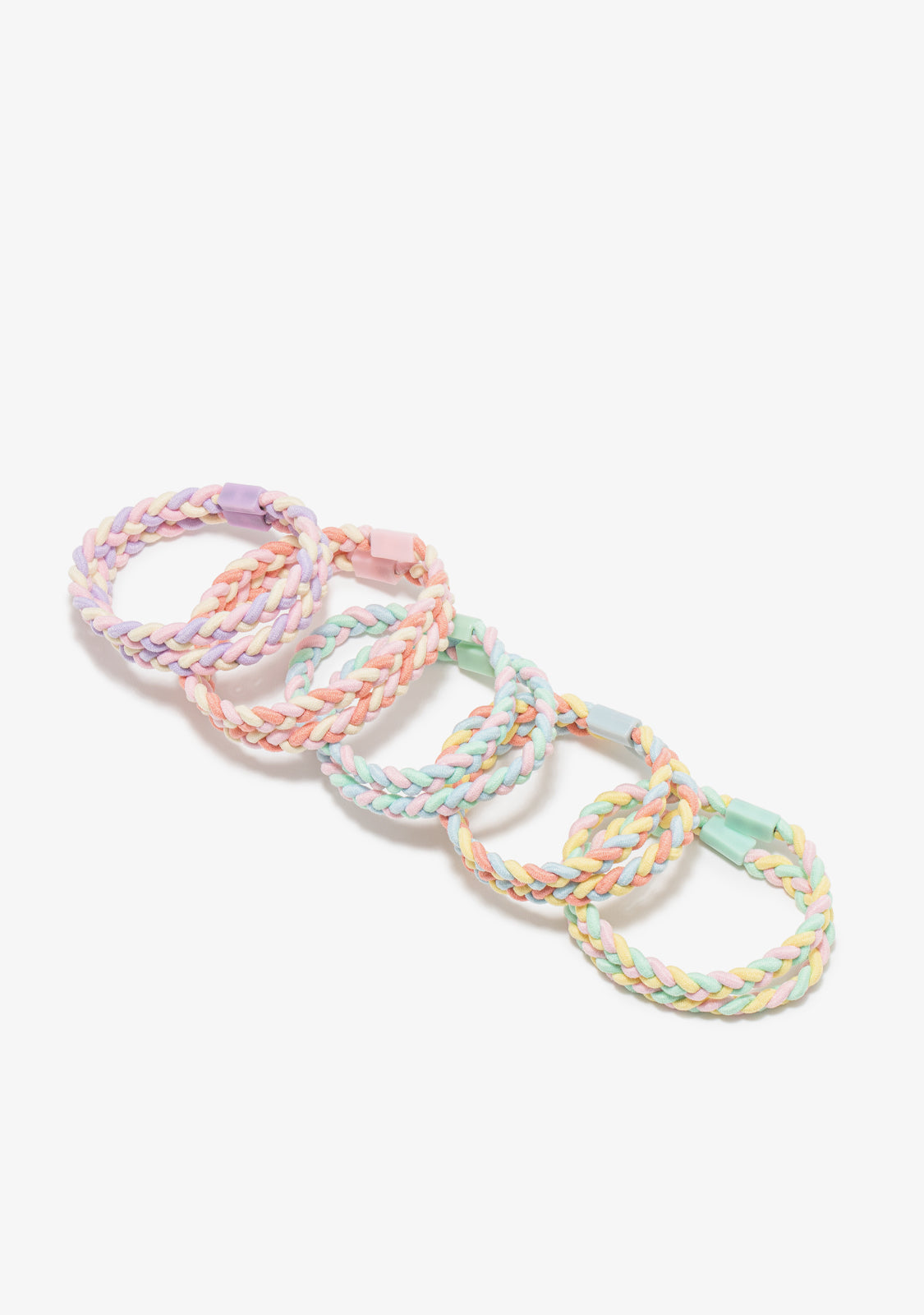 Lot d’élastiques tressés multicolores
