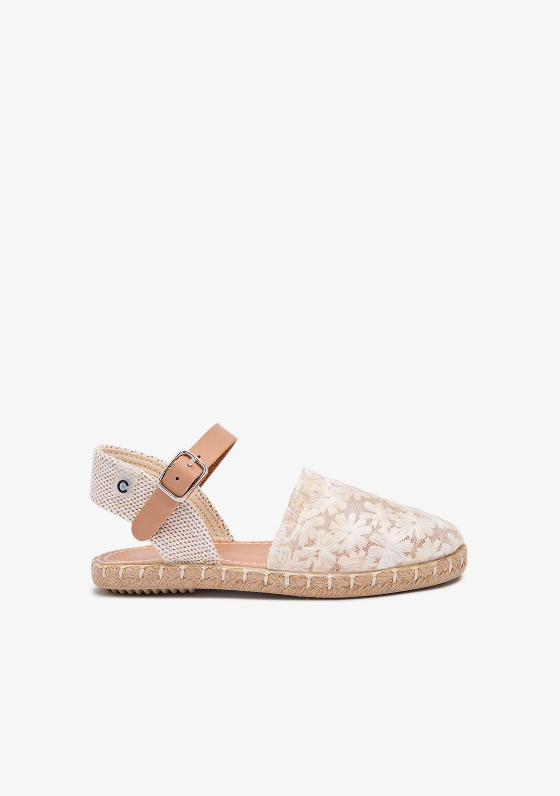 White Flower Embroidery Espadrilles