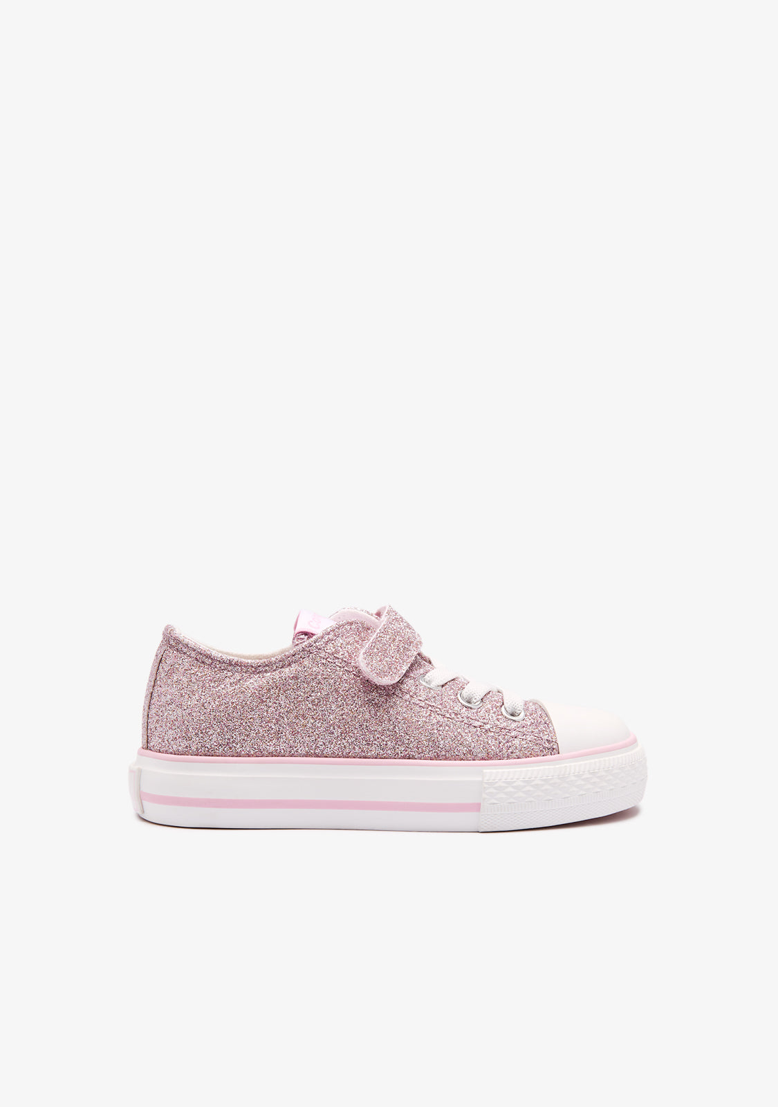Pink Glitter Canvas Sneakers