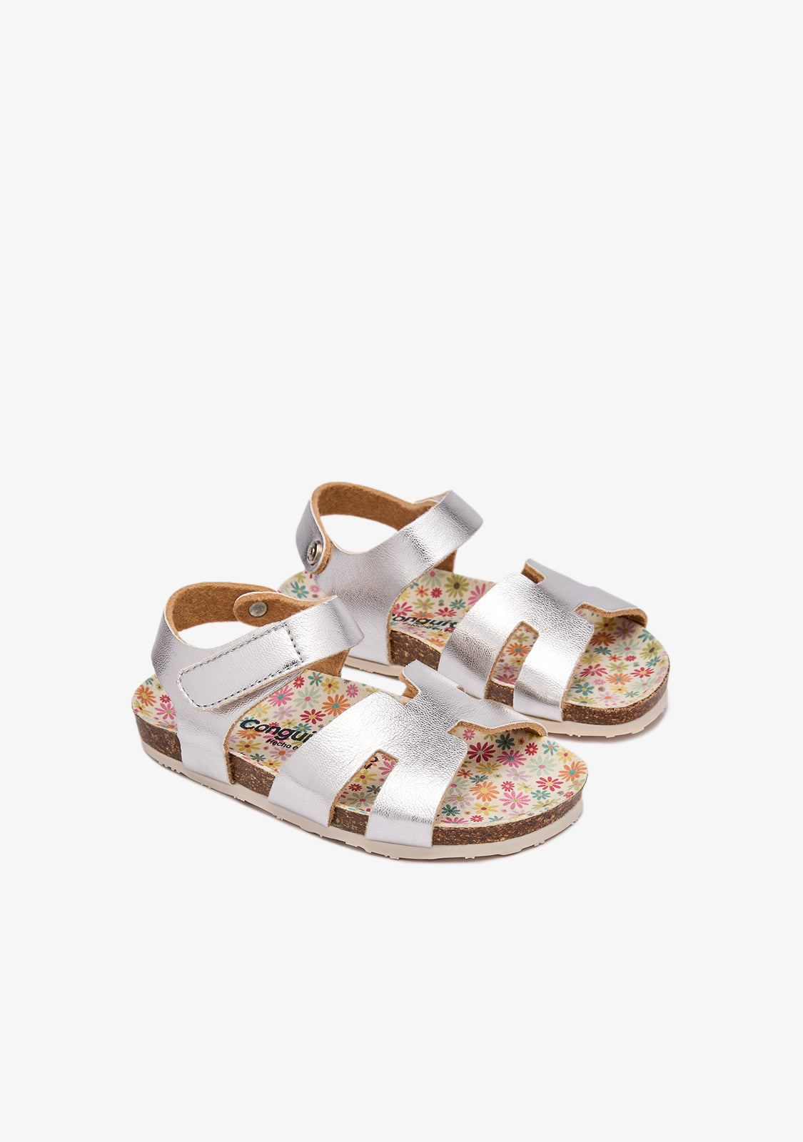 Silver Shine Strips Bio Sandals