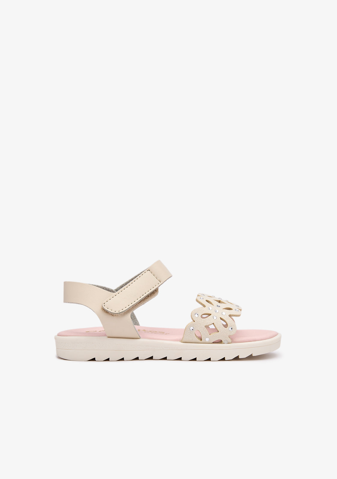 Beige Cut Butterfly Sandals
