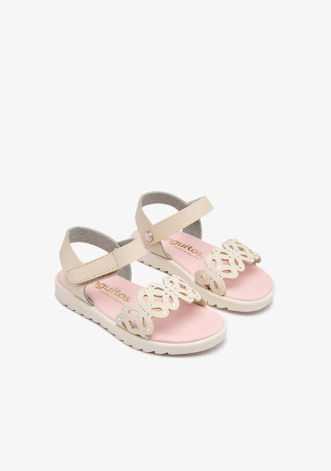 Beige Cut Butterfly Sandals