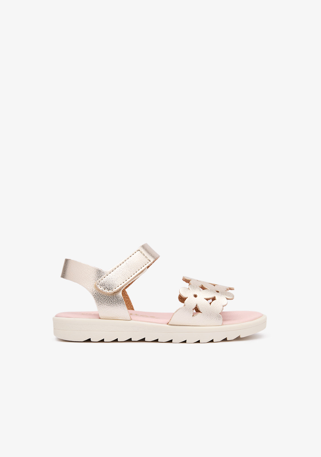 Gold Shine Cut Flower Sandals