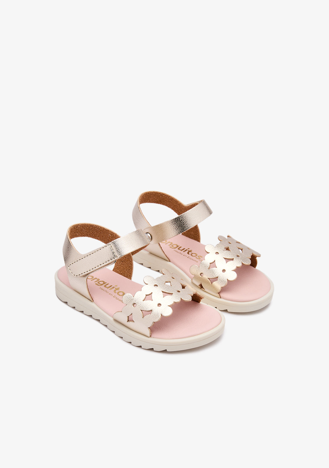 Gold Shine Cut Flower Sandals