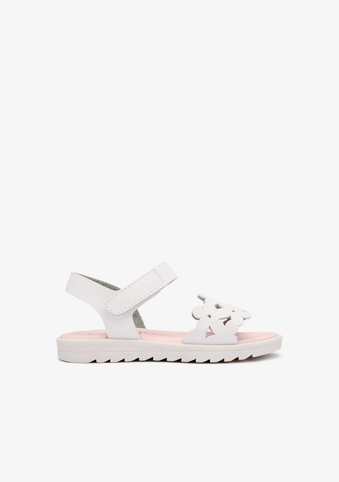 White Cut Flower Sandals