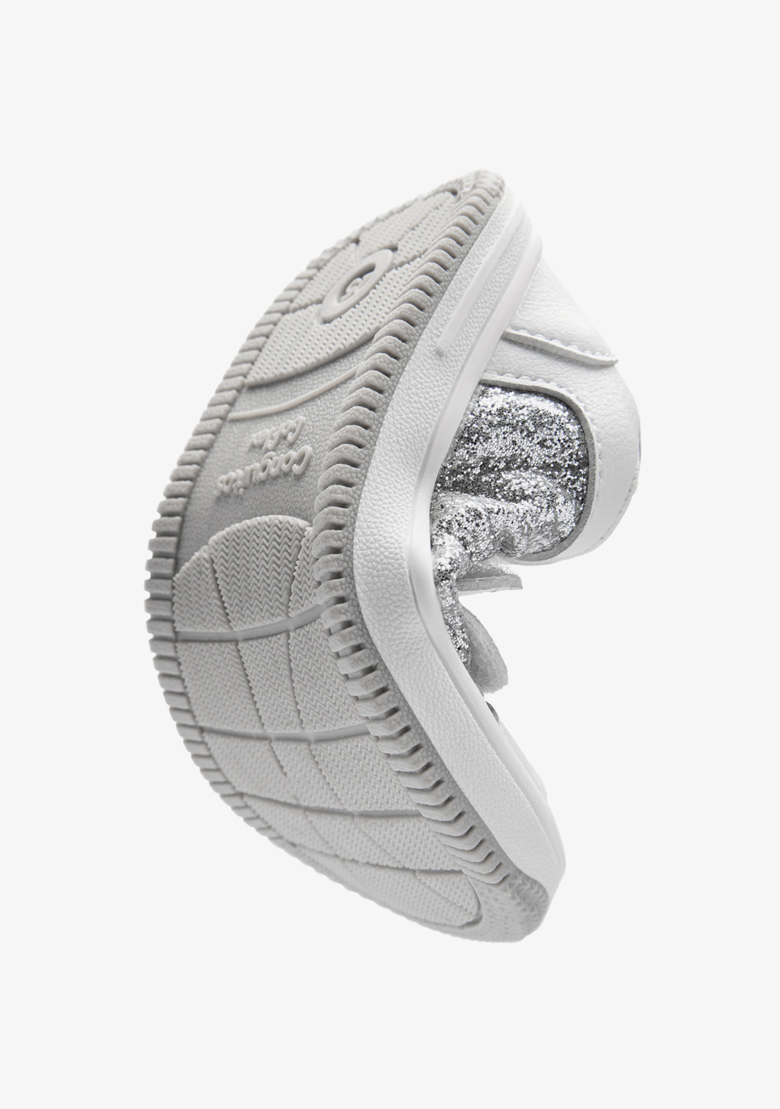 Baskets Goflex pieds nus à paillettes argentées