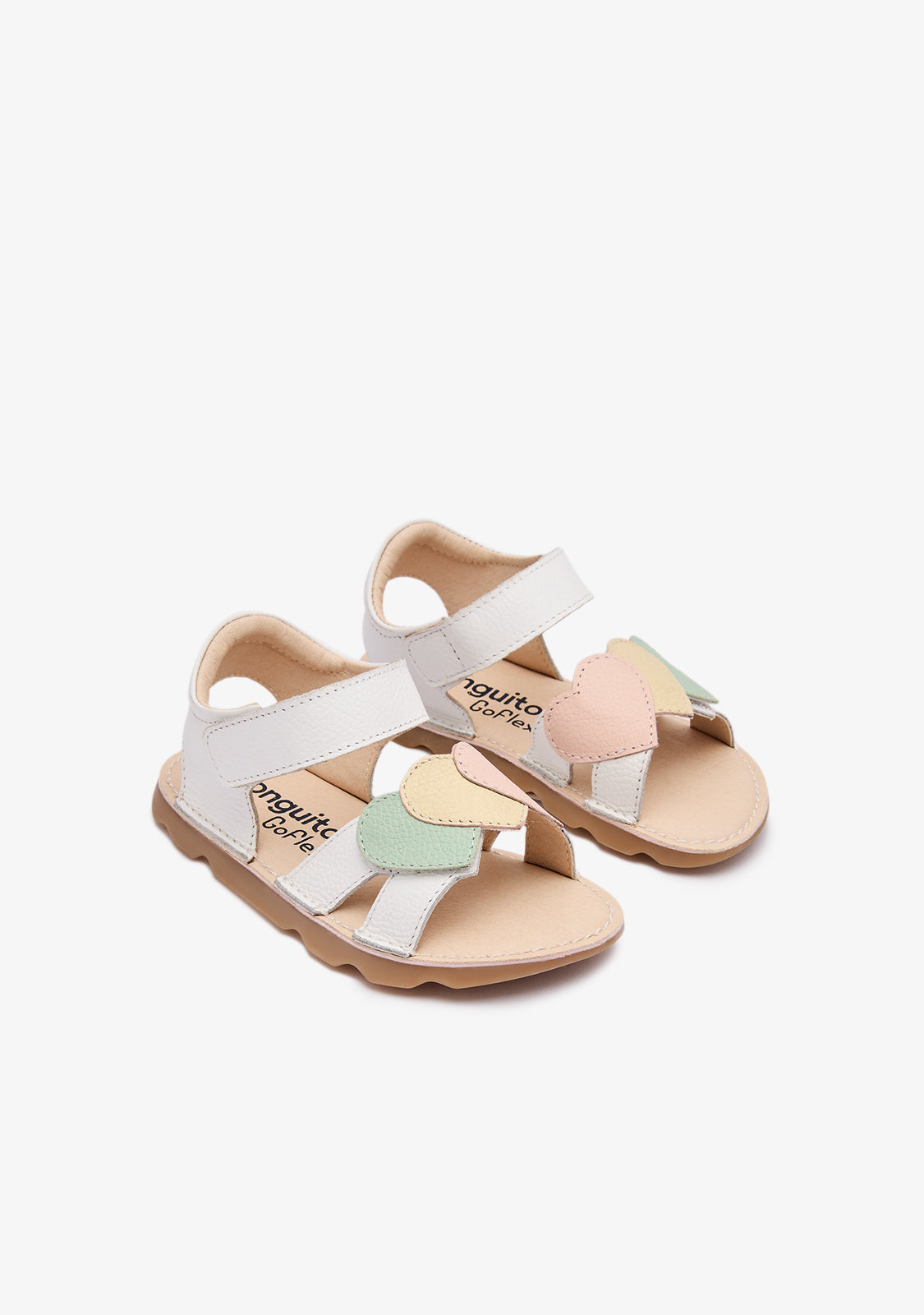 Multi Hearts Barefoot Goflex Sandals