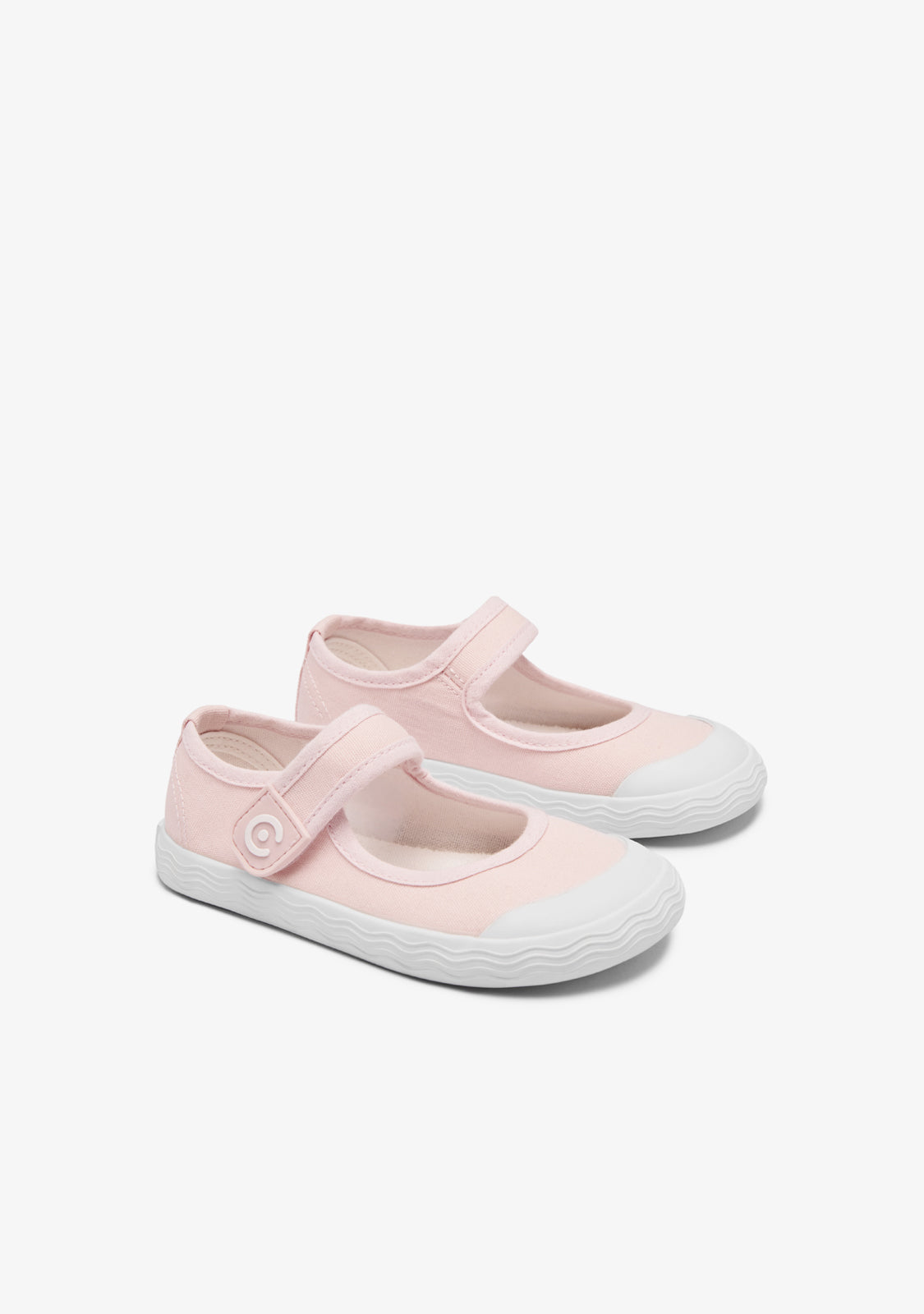 Pink Canvas Barefoot Goflex Mary Janes