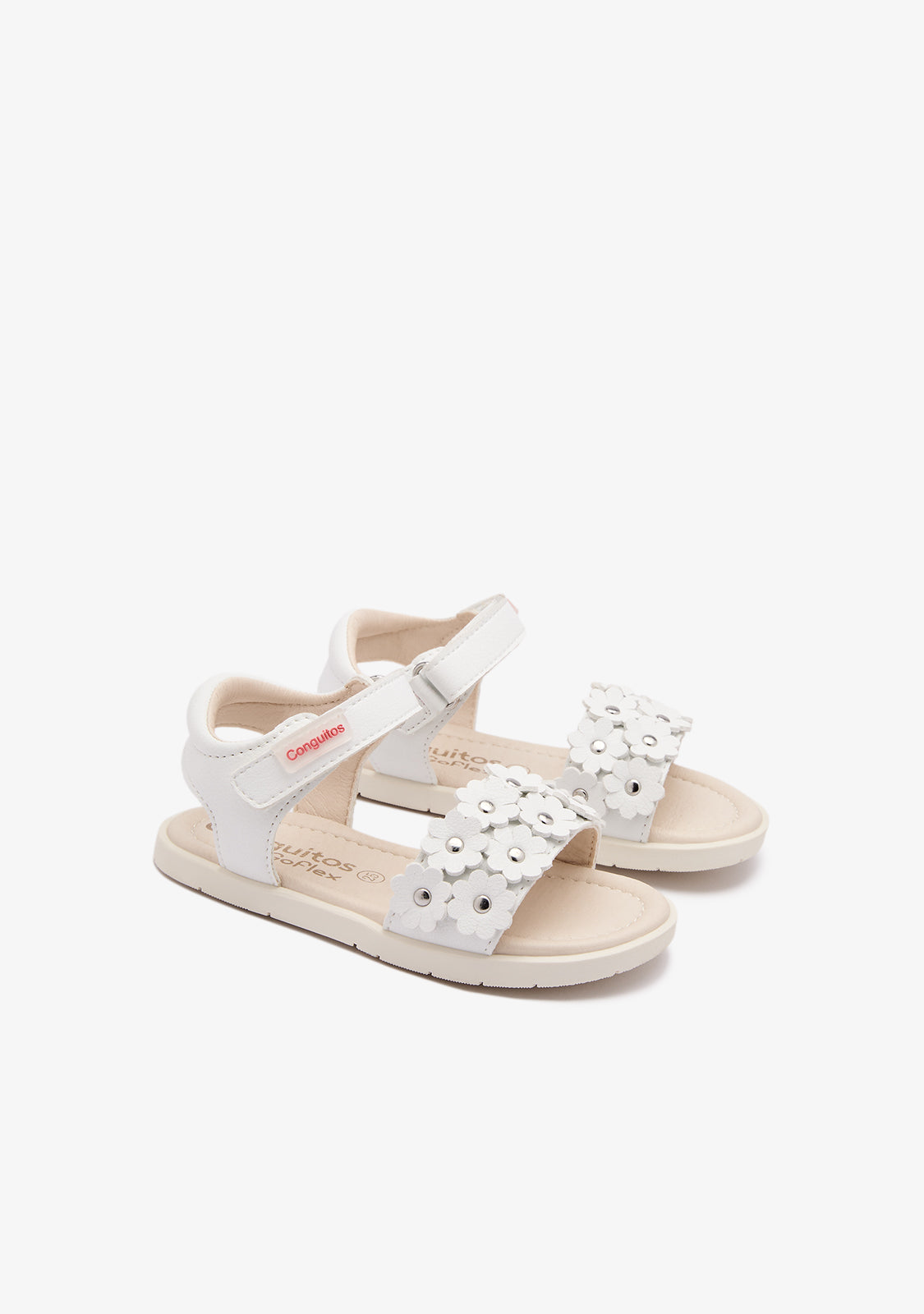 Sandalias Goflex Barefoot Flores Blancas