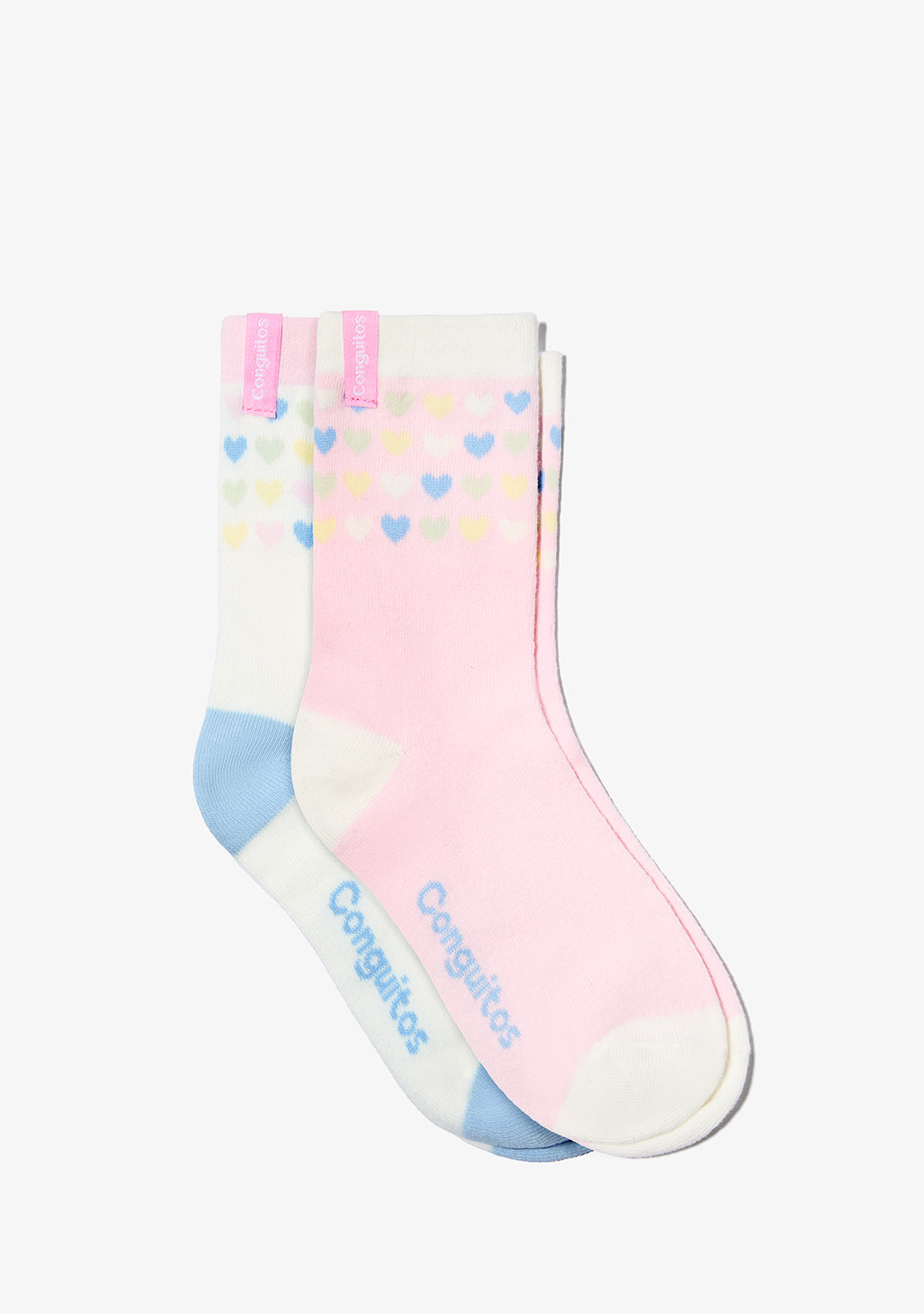 Meias Corações Multicoloridas