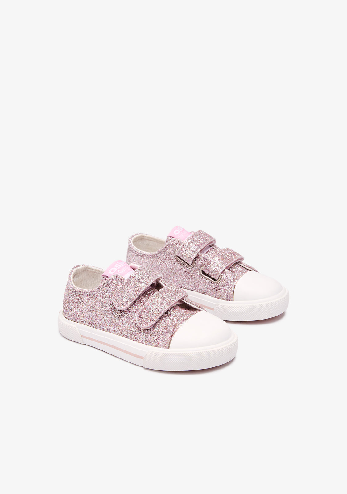 Pink Glitter Canvas Baby Sneakers
