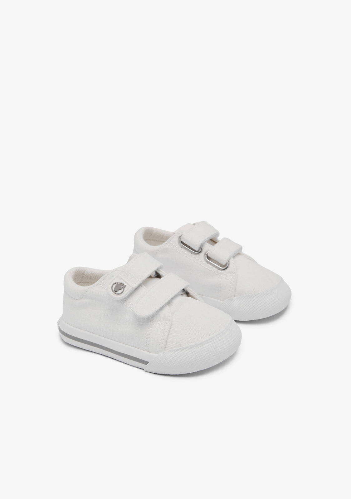Off White Canvas Barefoot Sneakers