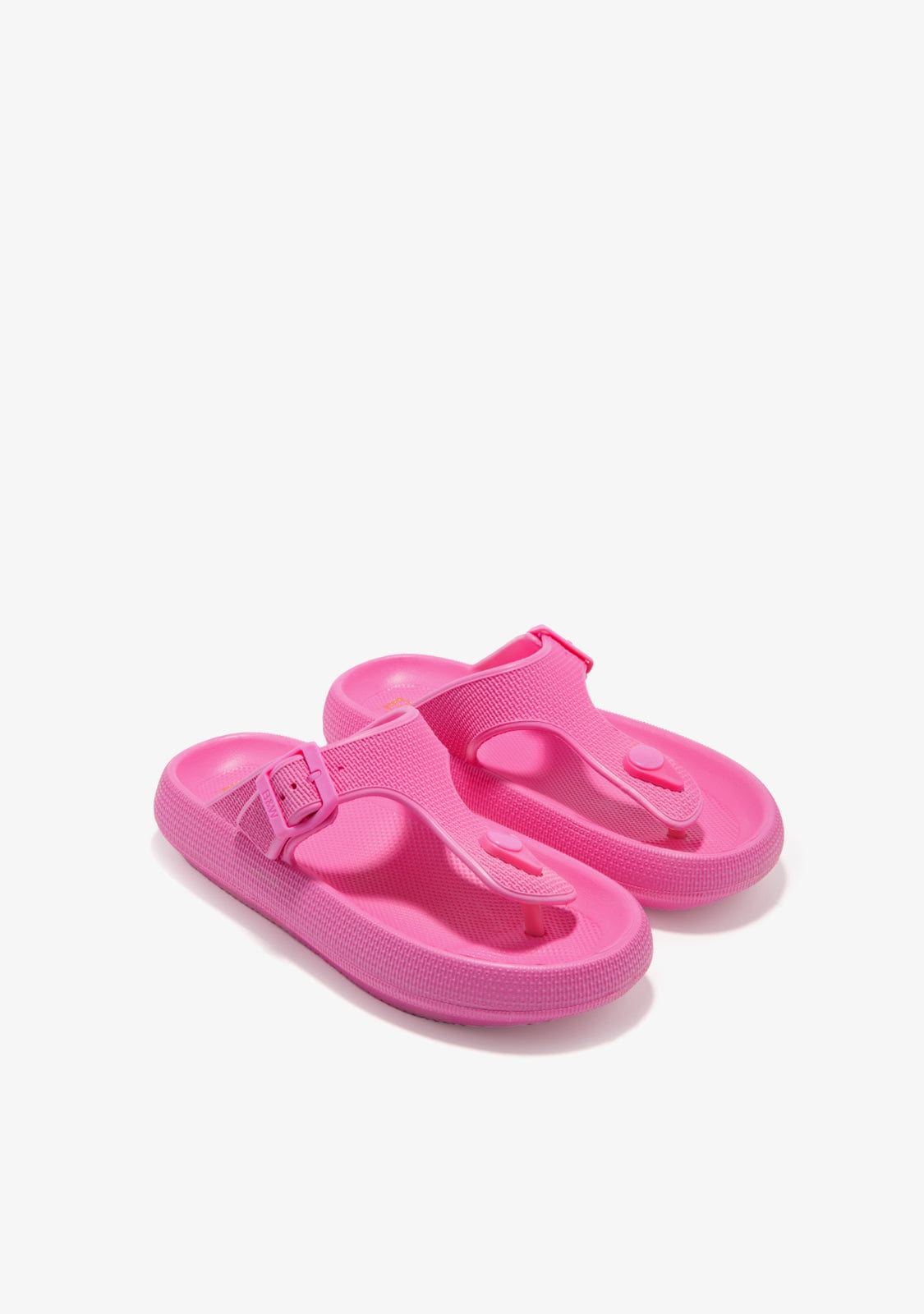 B&W JUNIOR HEBILLAS Fuchsia Buckle Slides