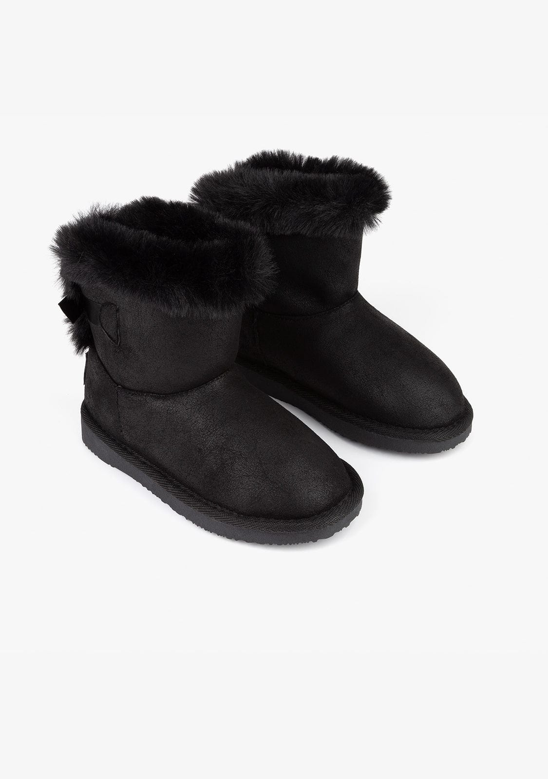 B&W JUNIOR Shoes B&W Black Australian Boots with Bow