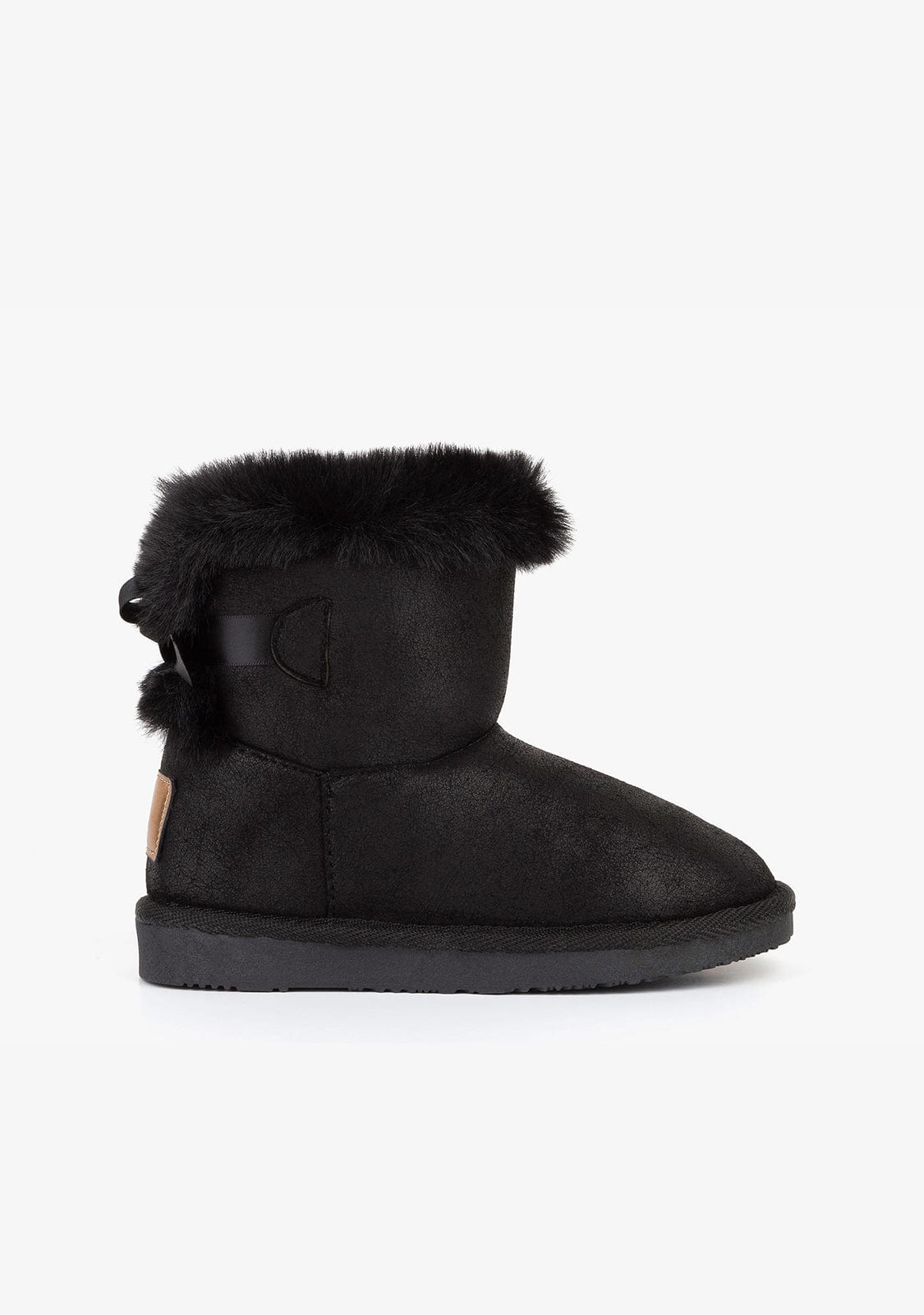 B&W JUNIOR Shoes B&W Black Australian Boots with Bow