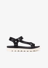 B&W JUNIOR Shoes B&W Girl's Black Napa Sandals