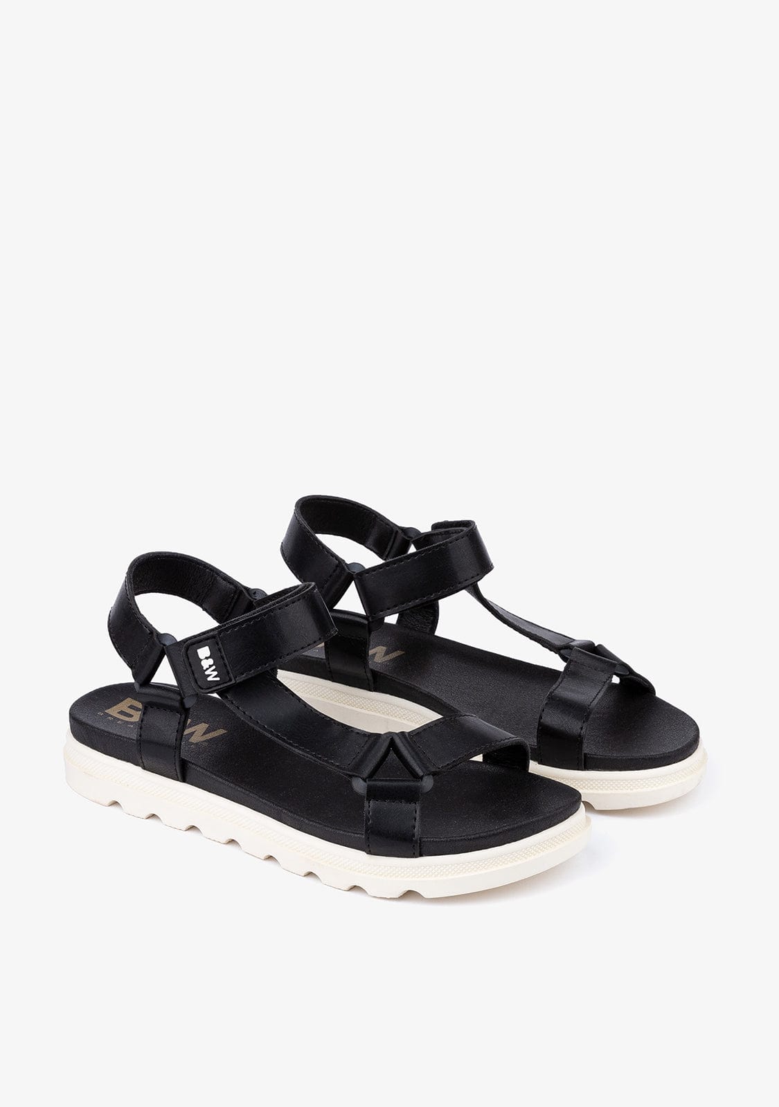 B&W JUNIOR Shoes B&W Girl's Black Napa Sandals