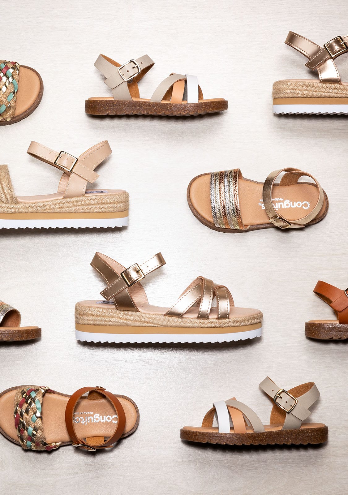 B&W JUNIOR Shoes B&W Girl's Platinum Sandals