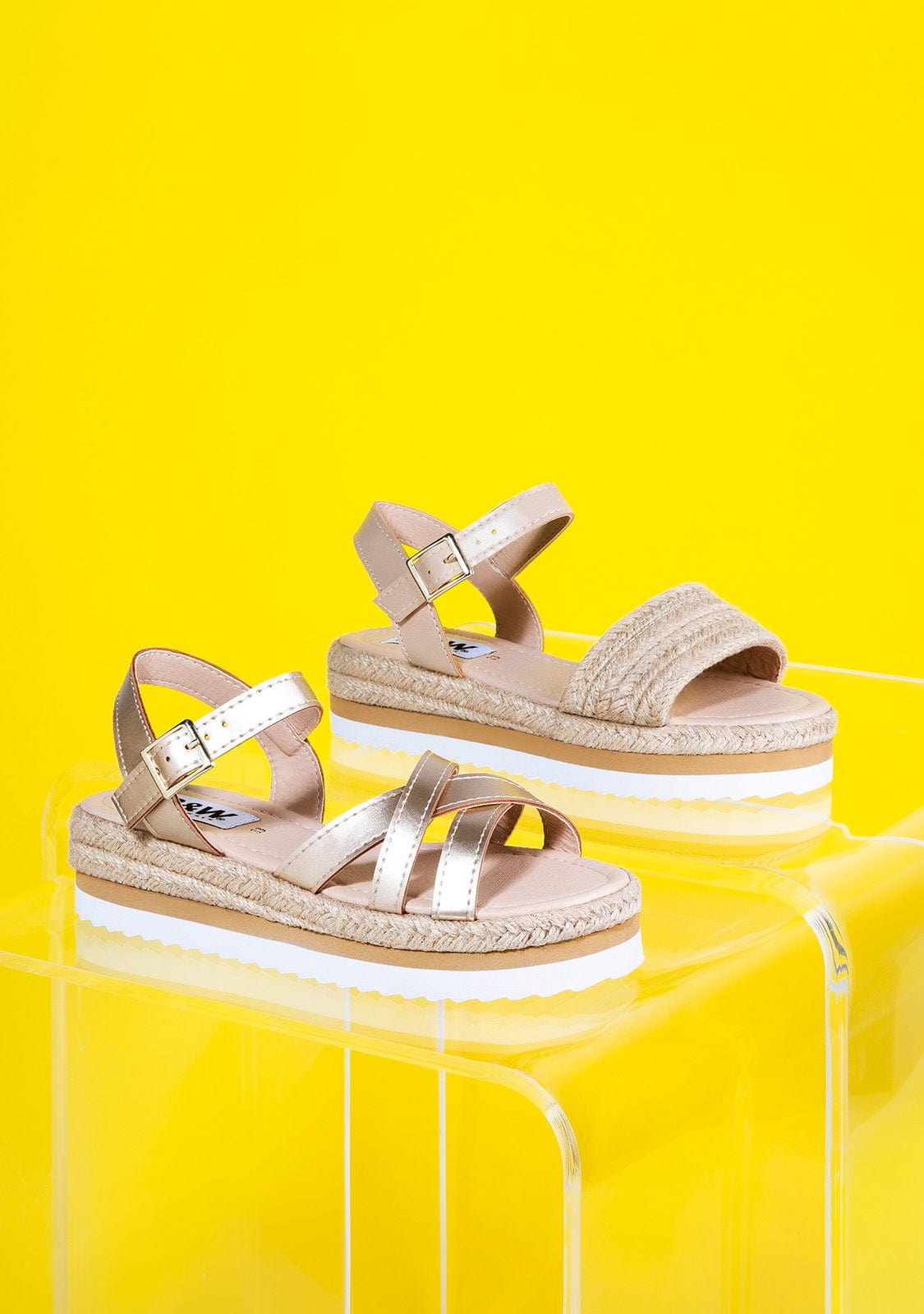 B&W JUNIOR Shoes B&W Girl's Platinum Sandals