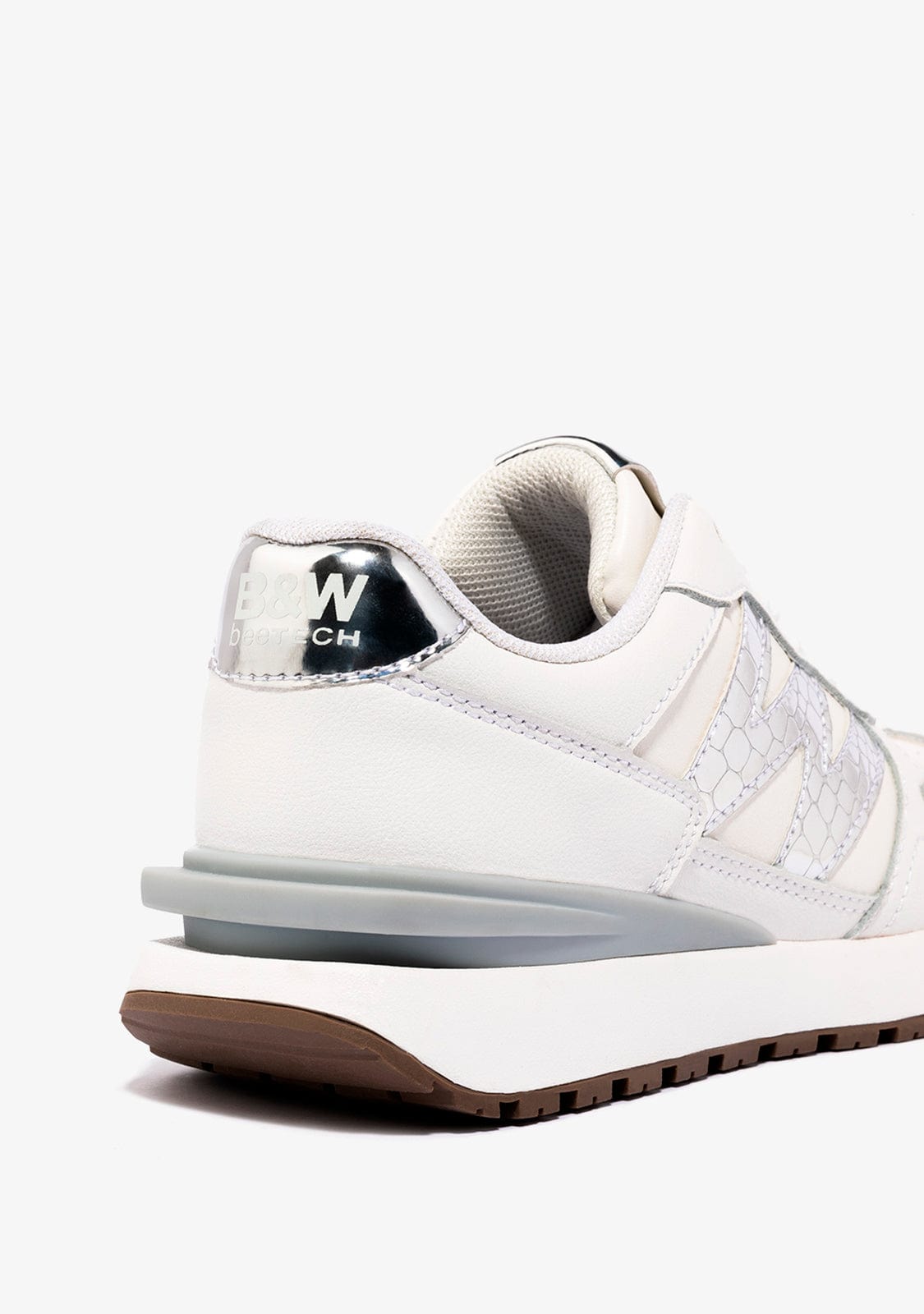 B&W JUNIOR Shoes B&W White Metal Sneakers