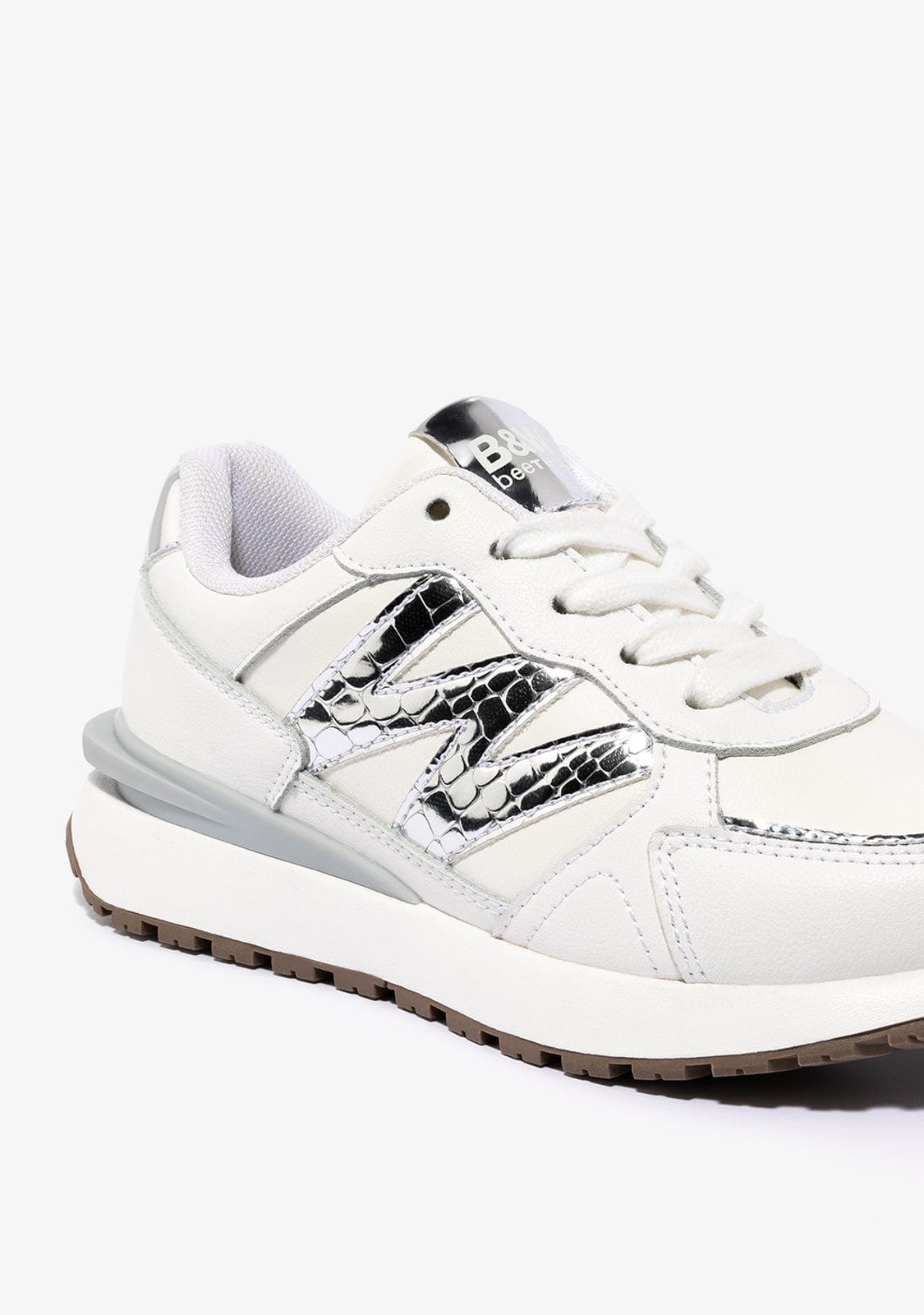 B&W JUNIOR Shoes B&W White Metal Sneakers