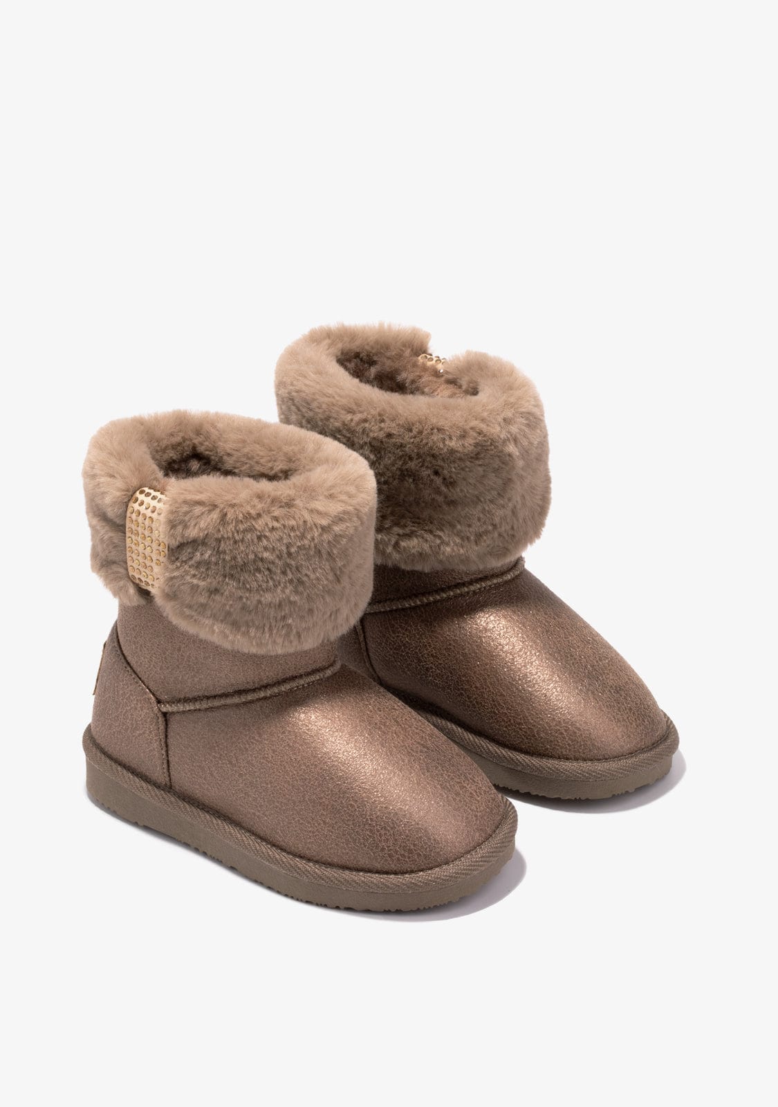 B&W JUNIOR Shoes Bronze Strass Fur Australian Boots B&W