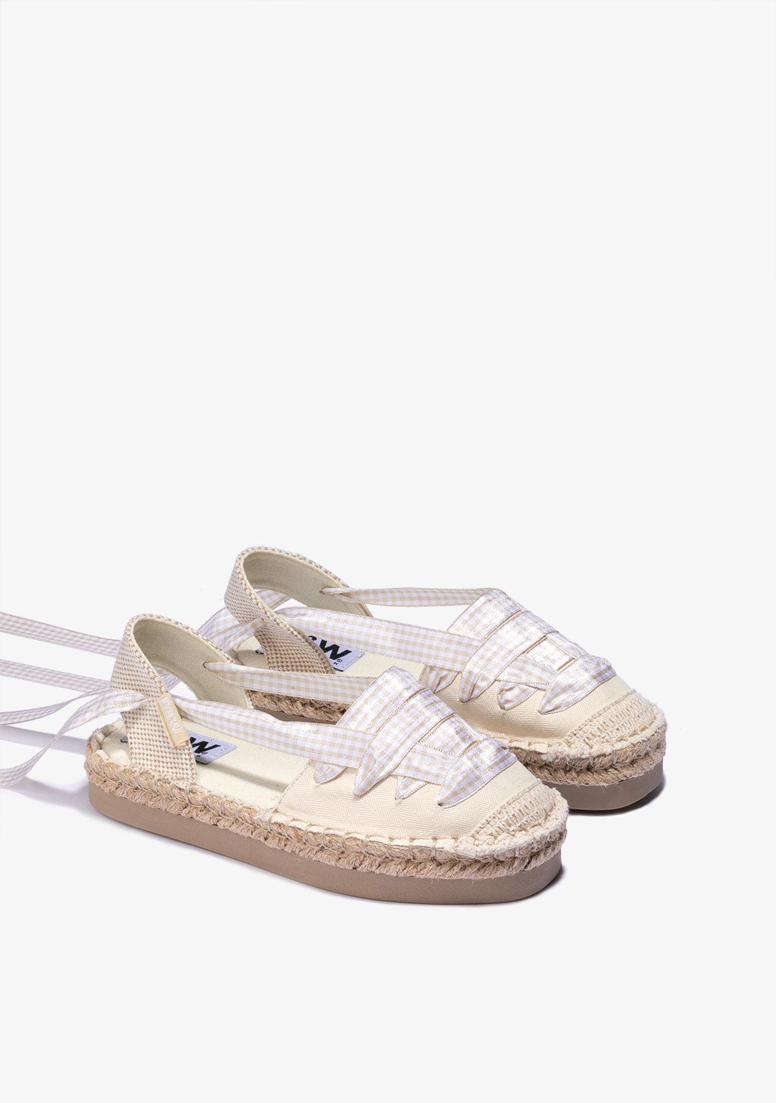 B&W JUNIOR Shoes Girl's Beige Espadrilles Canvas B&W