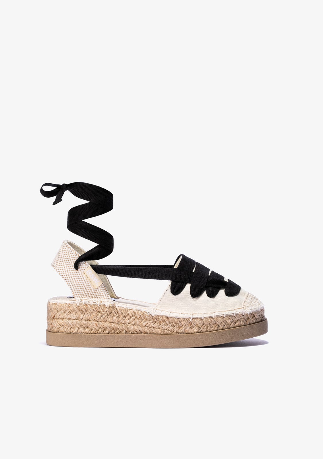 B&W JUNIOR Shoes Girl's Beige Wedge Espadrilles Canvas B&W