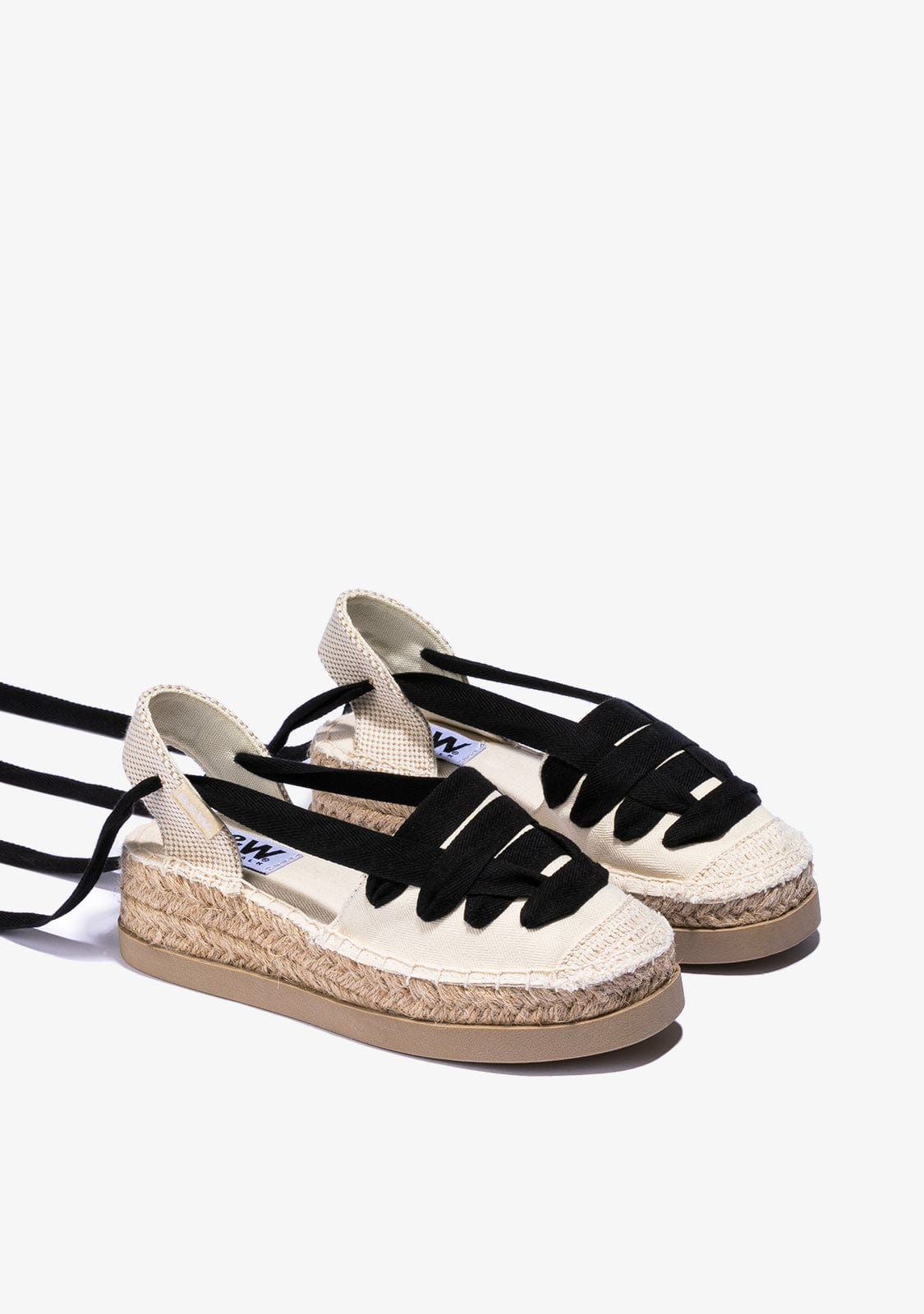 B&W JUNIOR Shoes Girl's Beige Wedge Espadrilles Canvas B&W