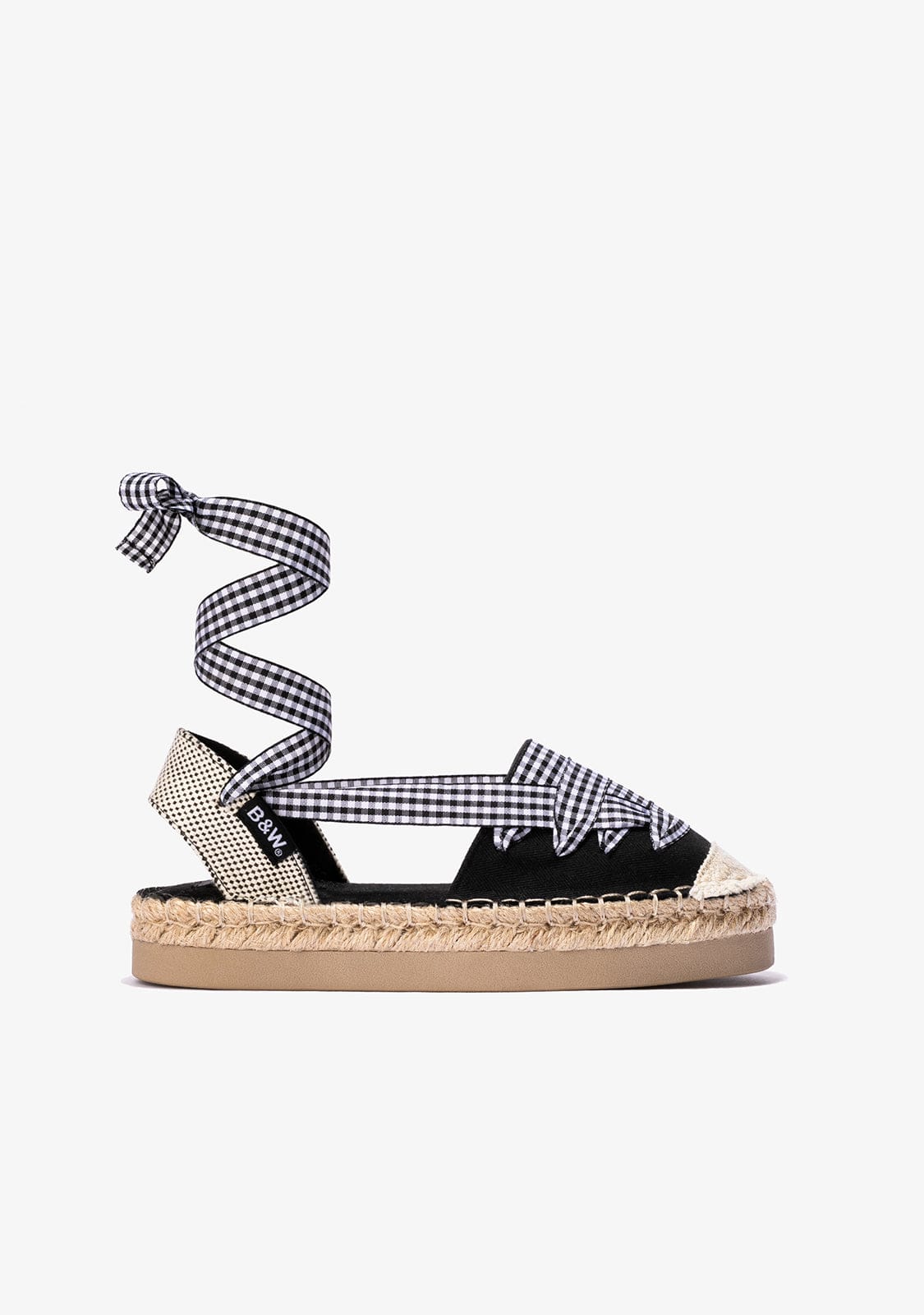 Espadrilles Girl Black Canvas B W