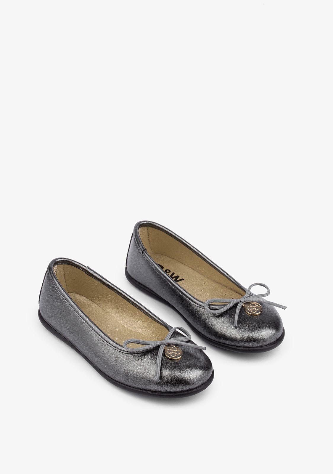 B&W JUNIOR Shoes Girl's Lead Metallized Ballerinas