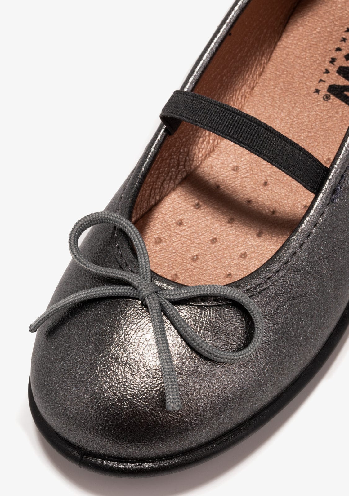 B&W JUNIOR Shoes Girl's Lead Metallized Ballerinas B&W