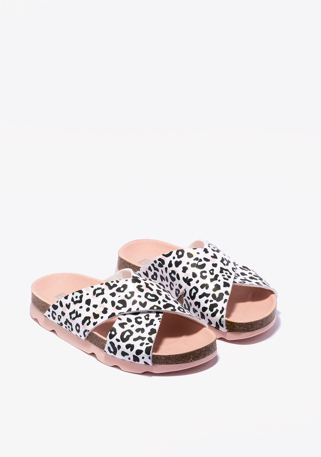 B&W JUNIOR Shoes Girl's Multicolour Leopard Bio Sandals B&W