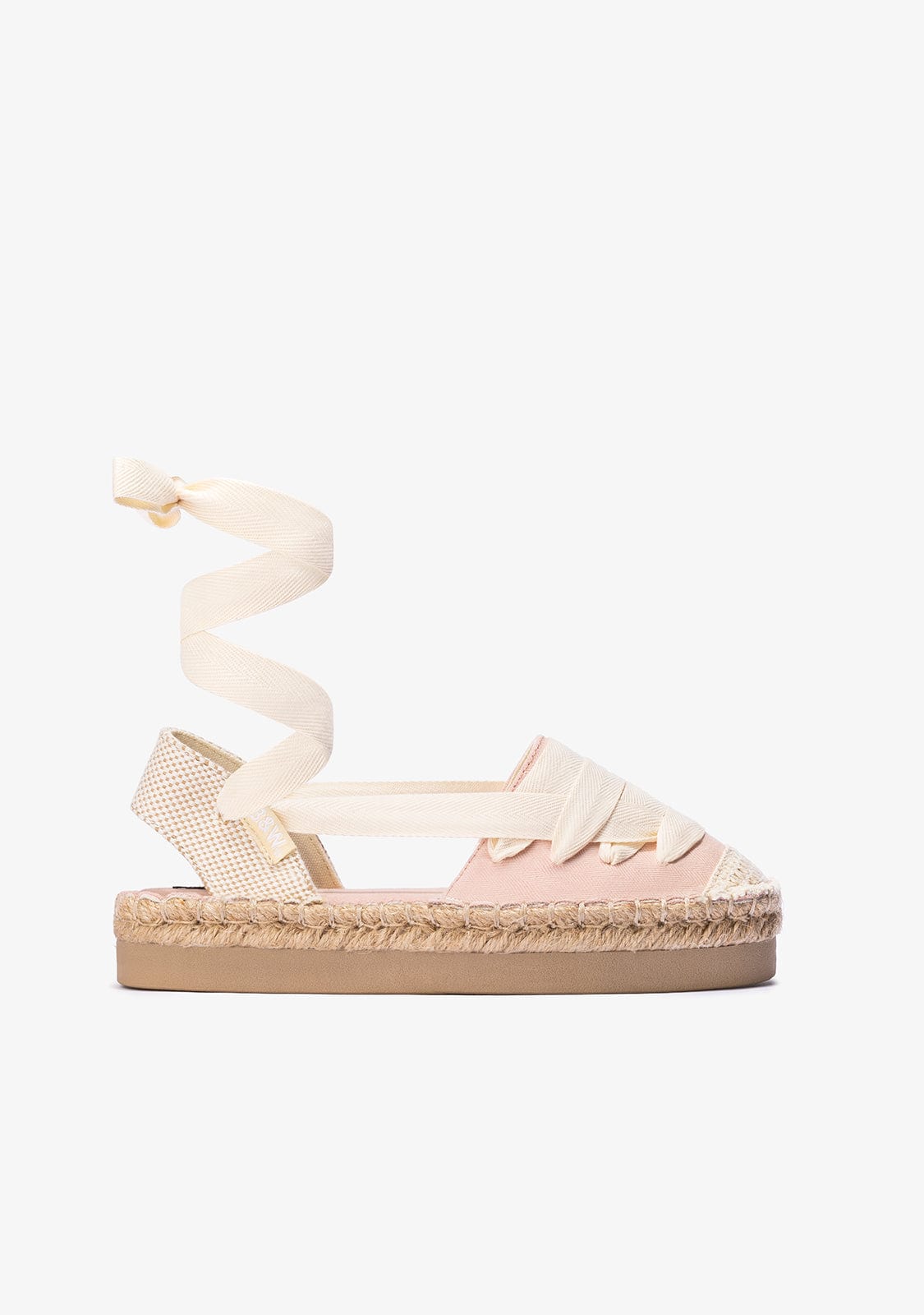 B&W JUNIOR Shoes Girl's Pink With Bow Espadrilles Canvas B&W