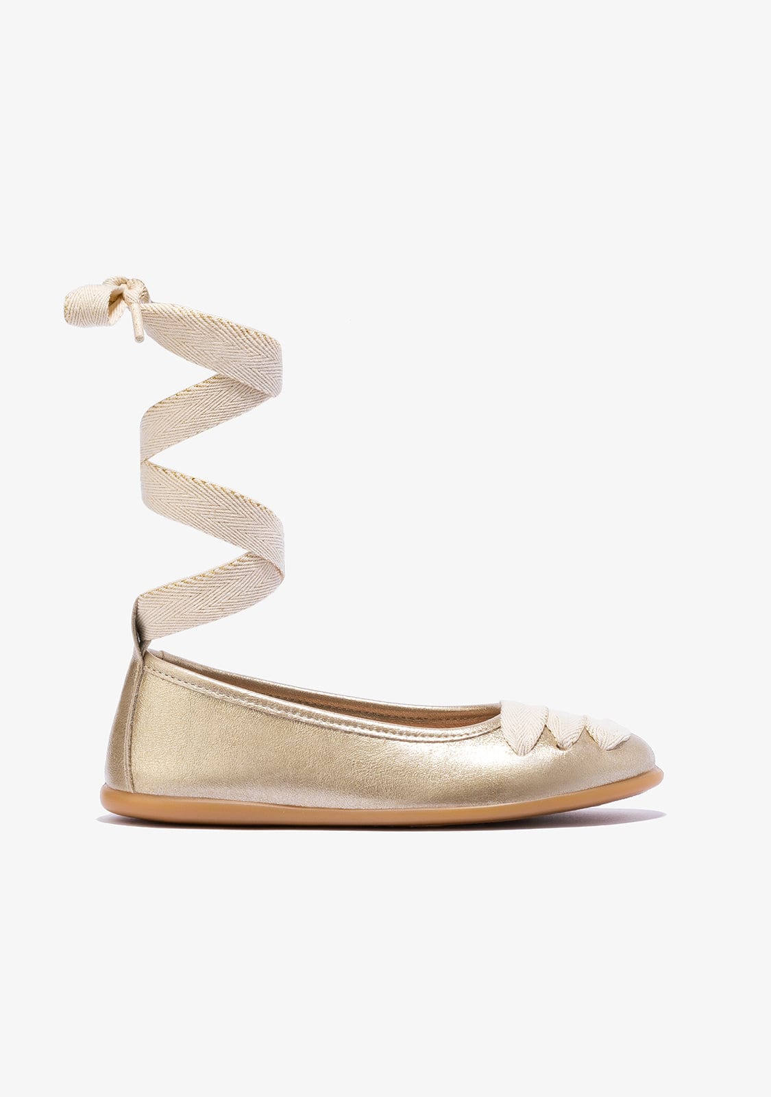 B&W JUNIOR Shoes Girl's Platinum With Bow Ballerinas B&W