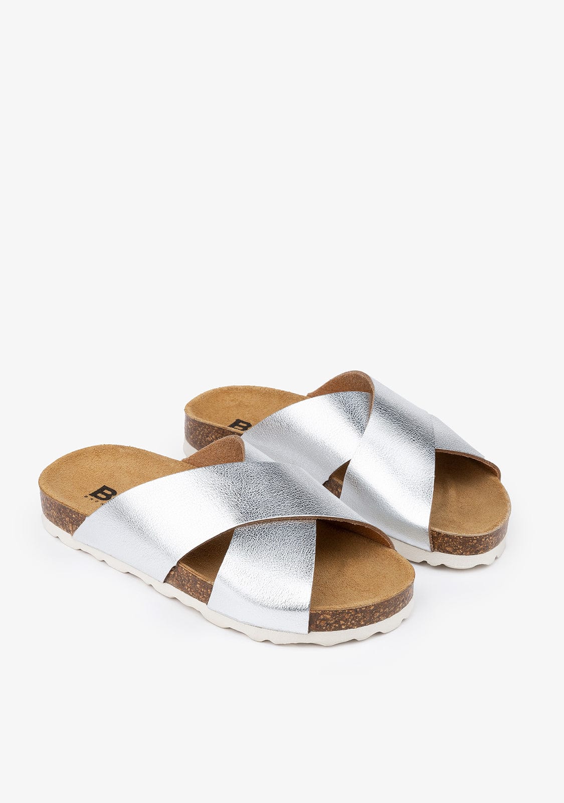 B&W JUNIOR Shoes Girl's Silver Basic Bio Sandals