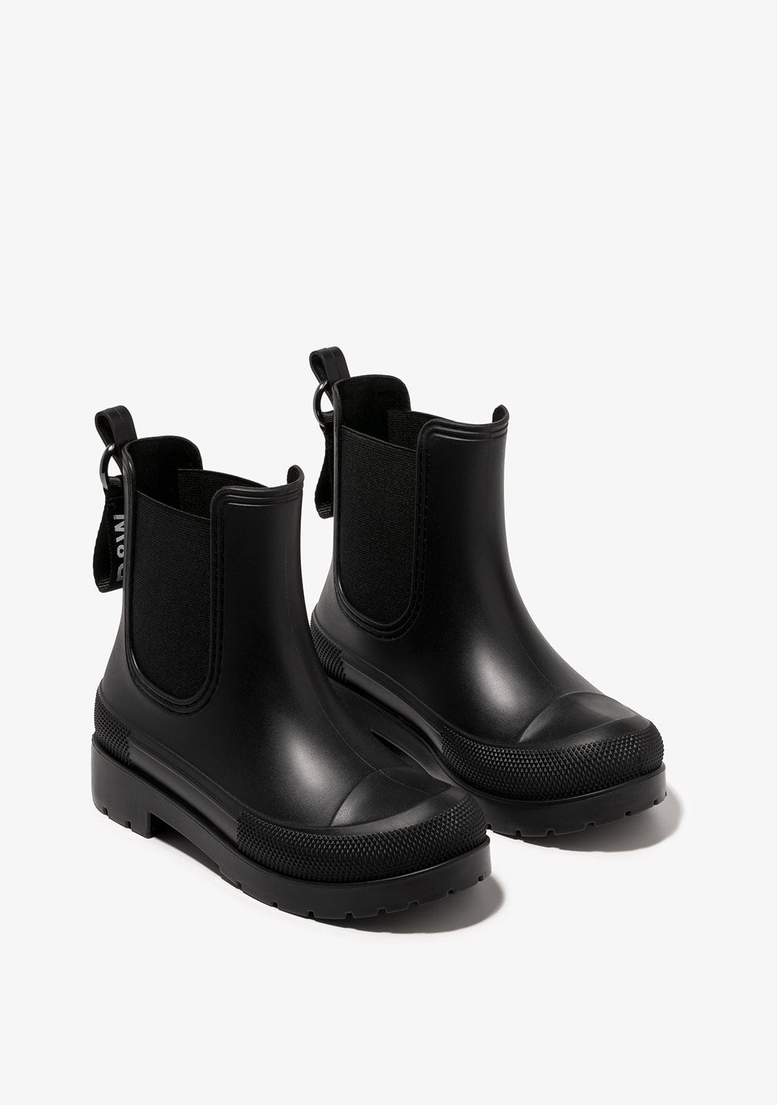 B&W JUNIOR Shoes Unisex Black Rain Boots B&W