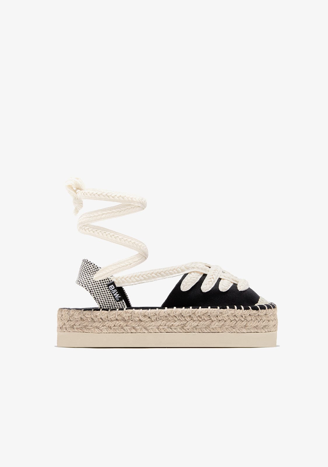 B&W JUNIOR TIRAS Black Straps Espadrilles B&W