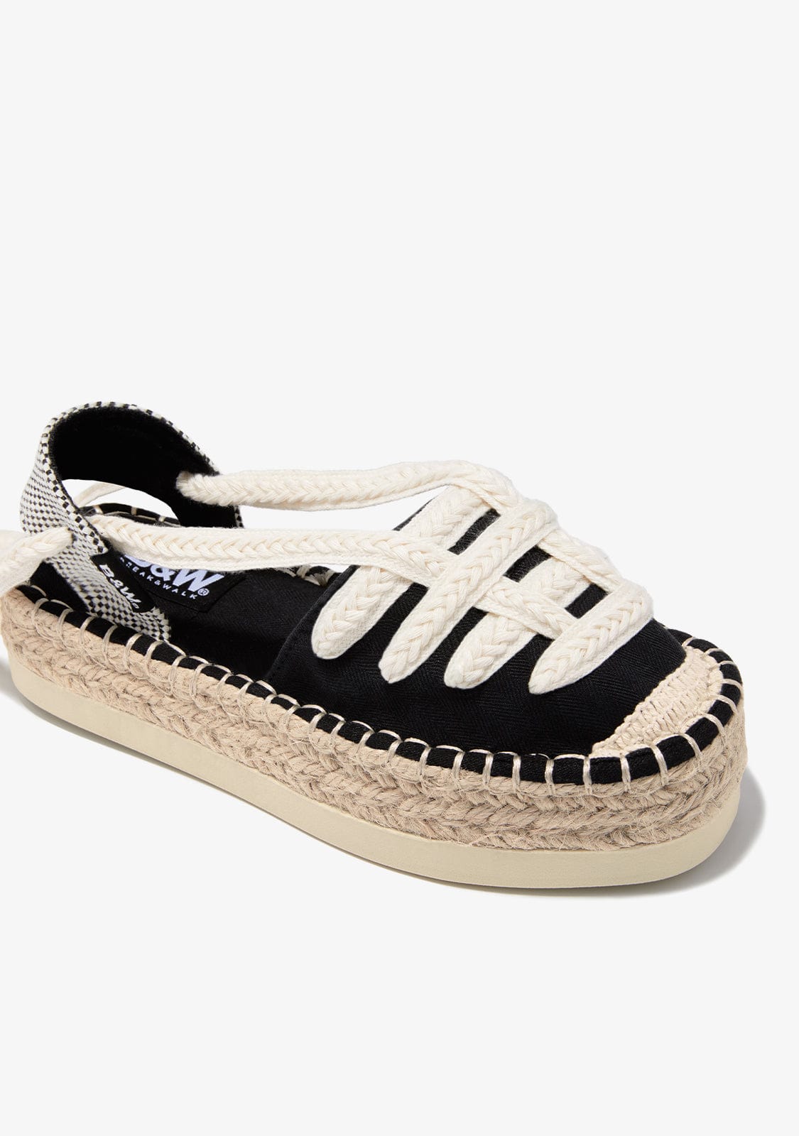 B&W JUNIOR TIRAS Black Straps Espadrilles B&W