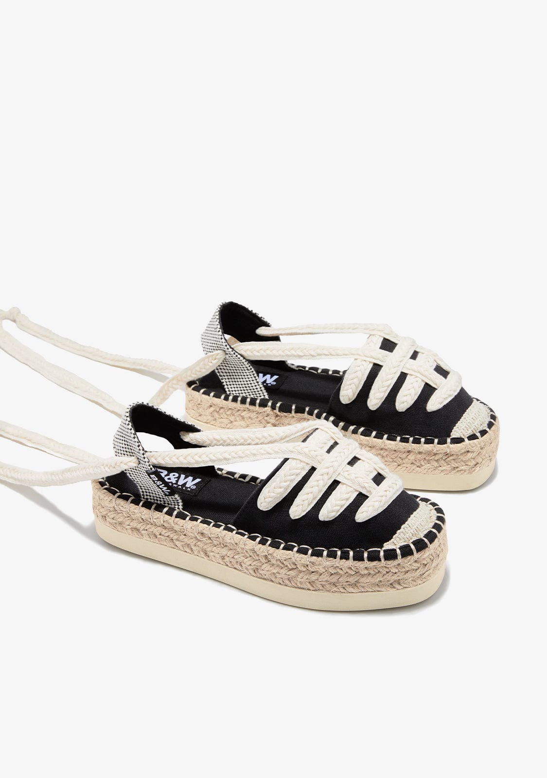 B&W JUNIOR TIRAS Black Straps Espadrilles B&W