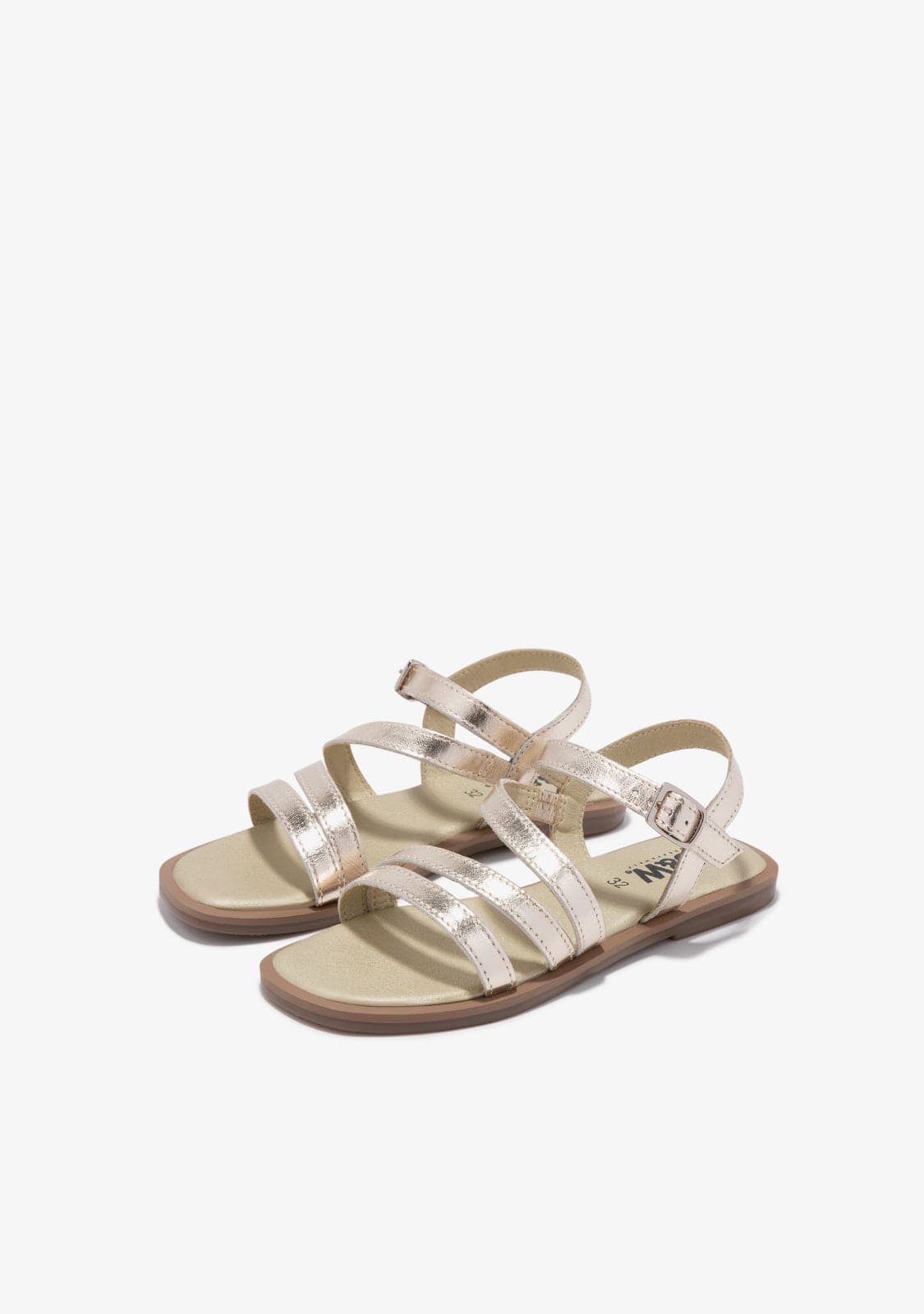 B&W JUNIOR TIRAS Gold Straps Sandals B&W