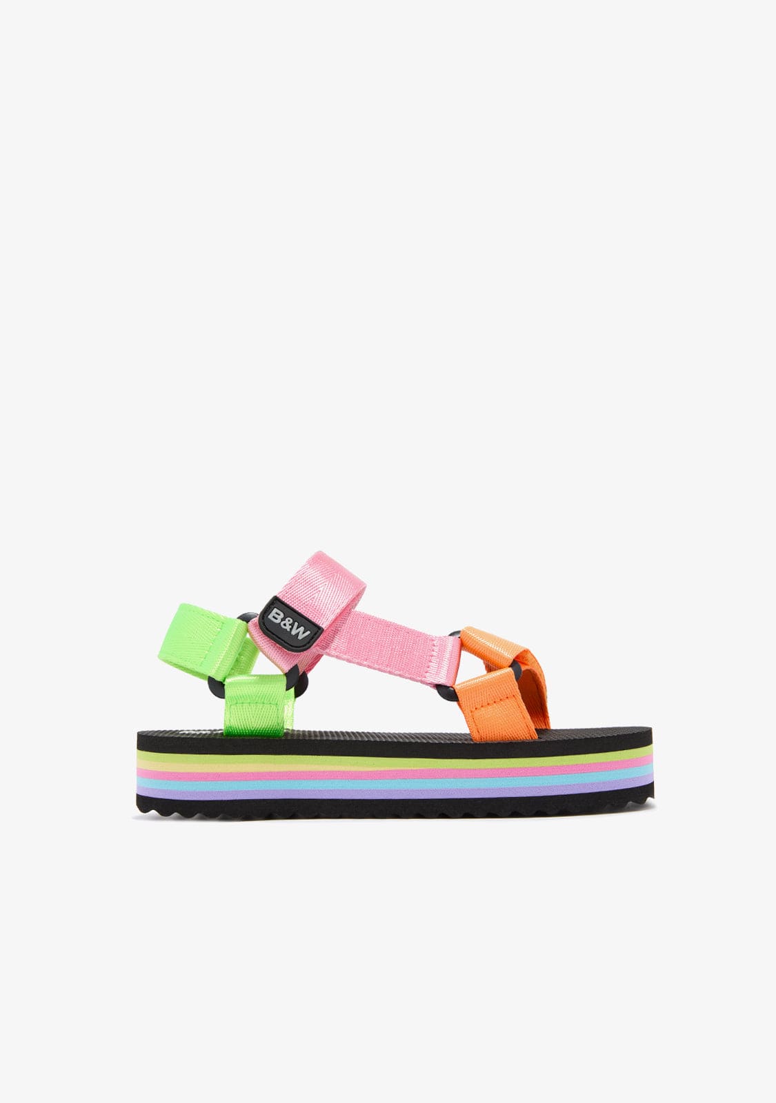 B&W JUNIOR TIRAS Multicolour Platform Sandals B&W