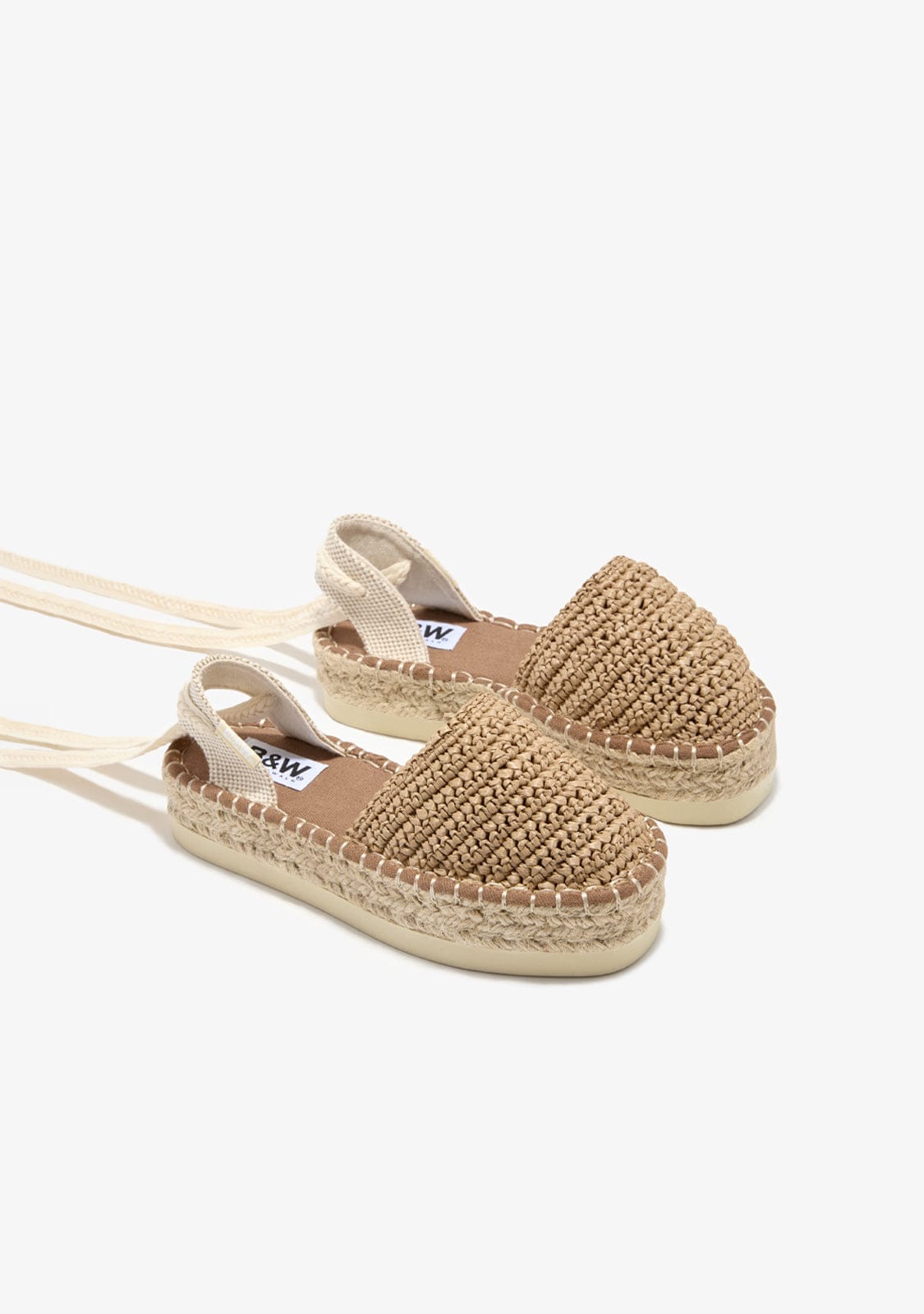 B&W JUNIOR TIRAS Tan Straps Espadrilles B&W