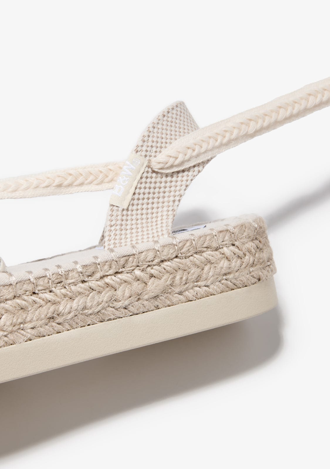 B&W JUNIOR TIRAS White Crochet Espadrilles B&W