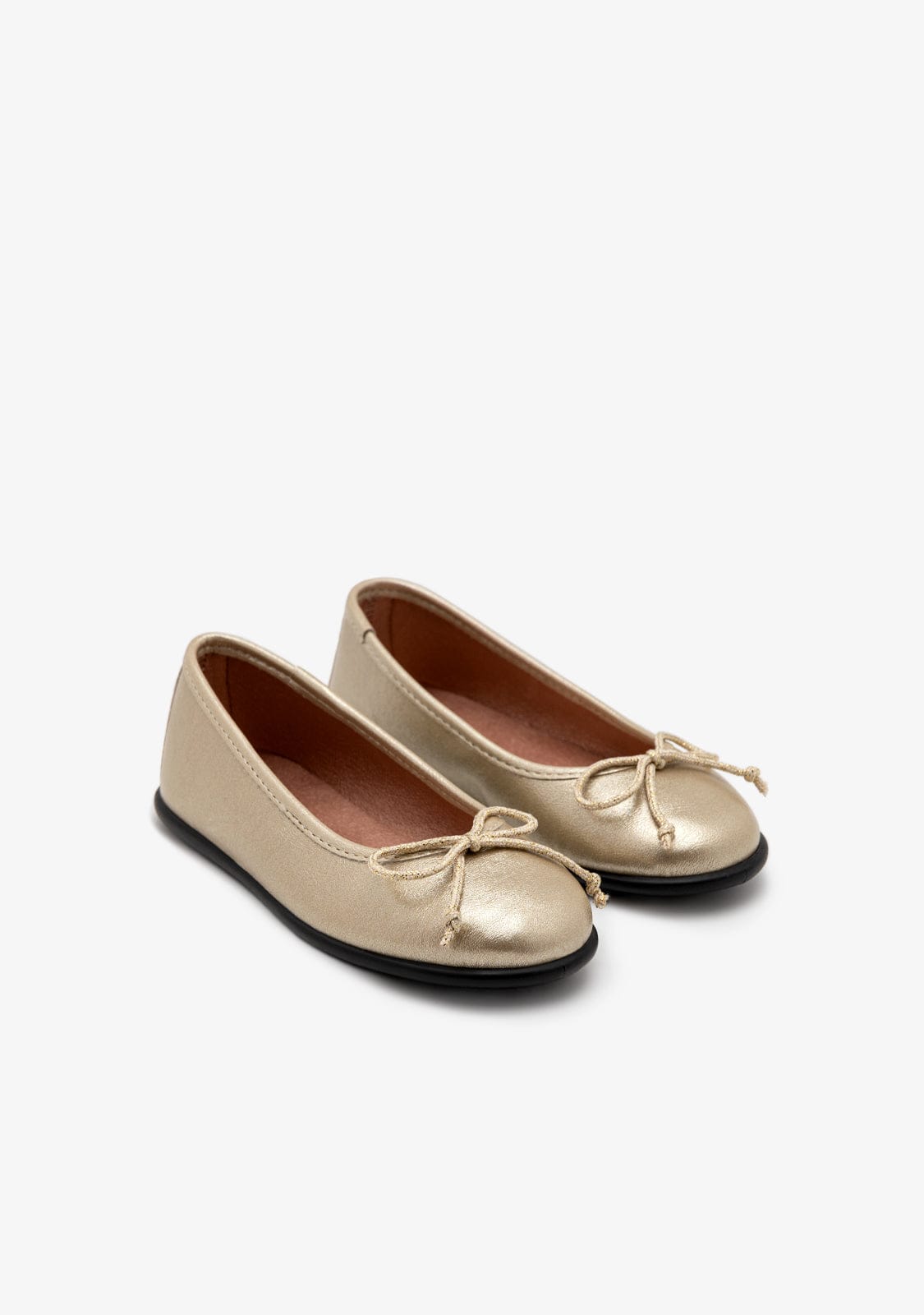 B&W JUNIOR ZAPATOS / BAILARINAS Metallic Gold Ballerinas B&W