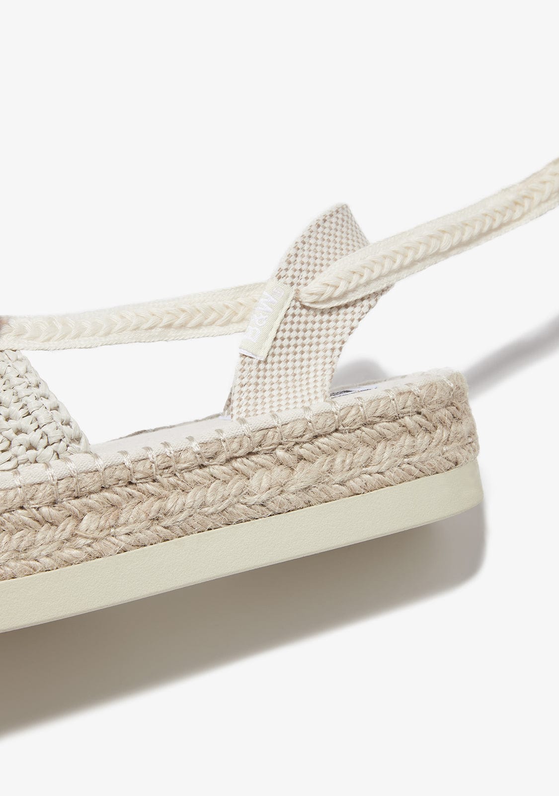 B&W JUNIOR ZAPATOS Beige Straps Espadrilles B&W